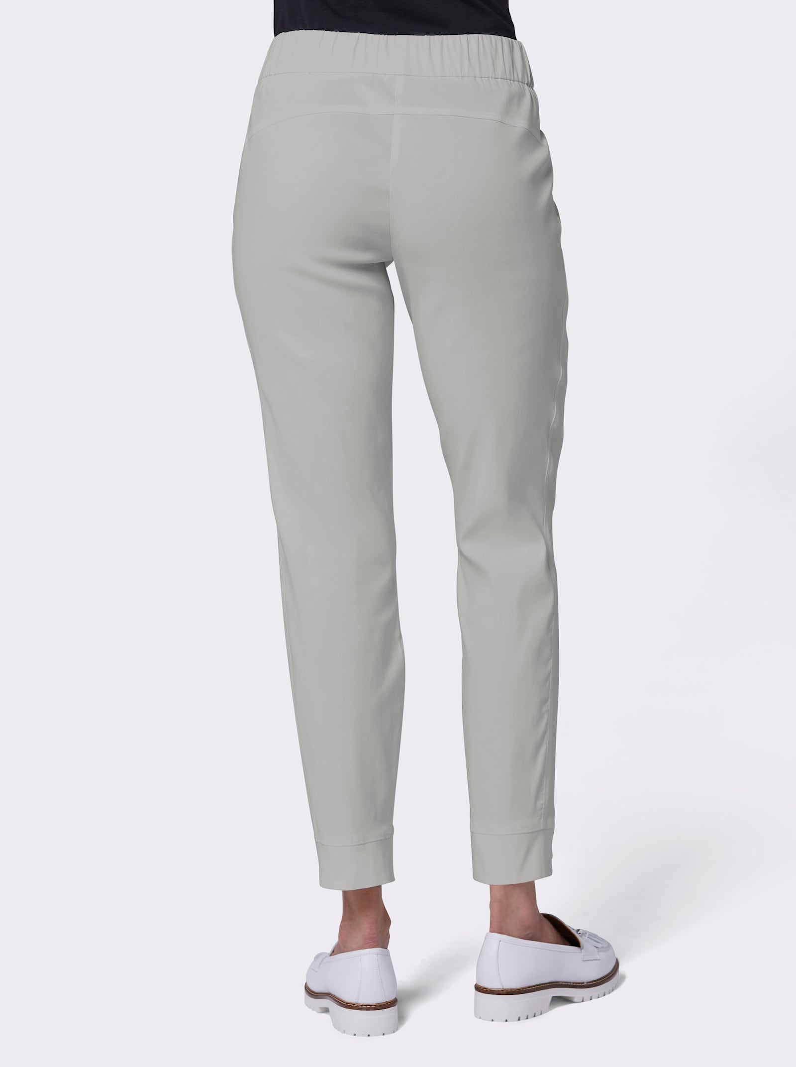 Stehmann Comfort line Pantalon avec empiècements latéraux - gris clair