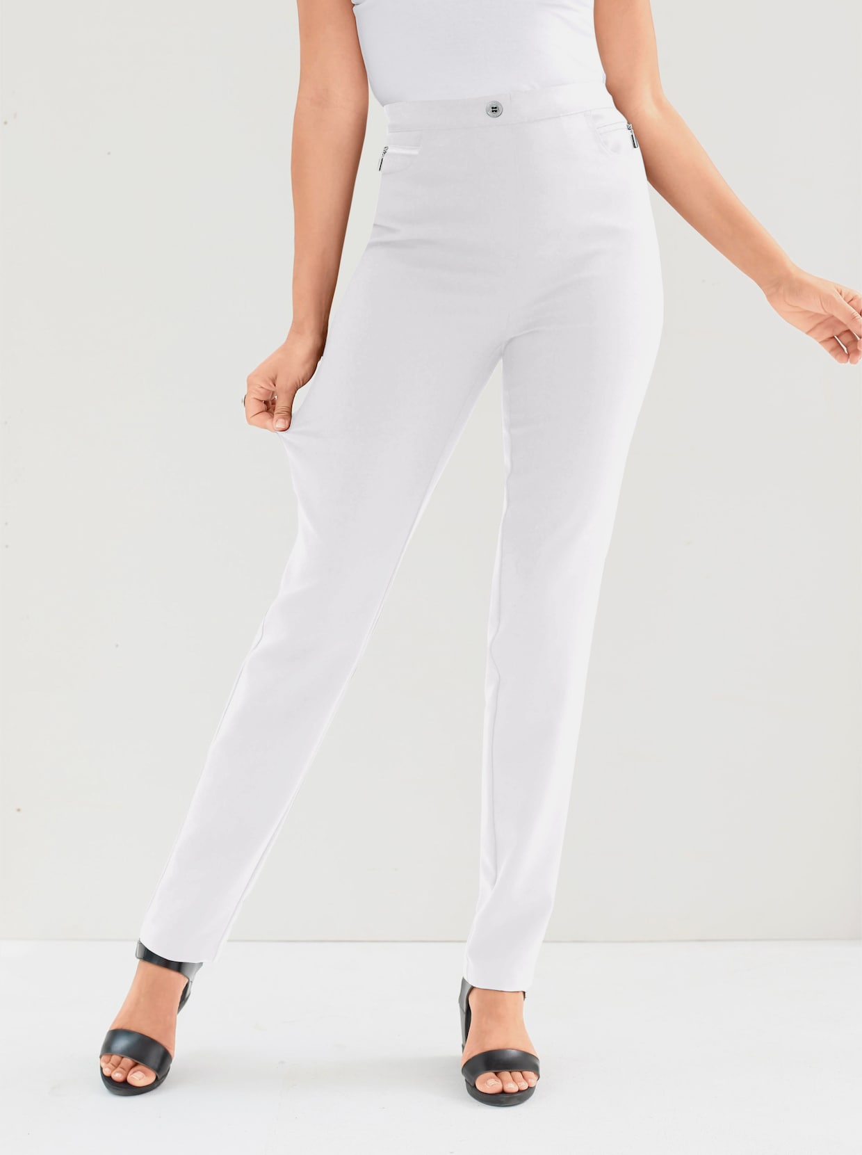 pantalon extensible - blanc