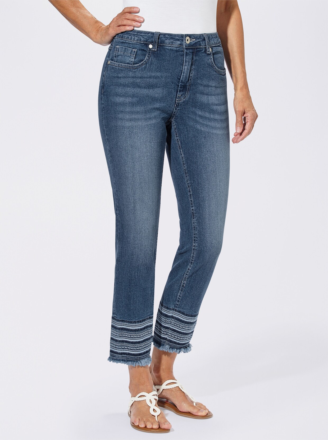 7/8-jeans - blue-stonewashed