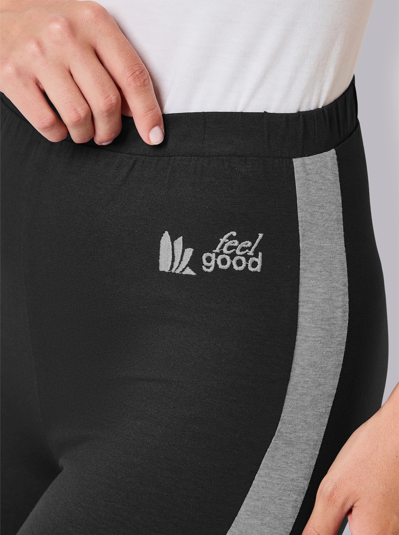 feel good Leggings - schwarz-steingrau