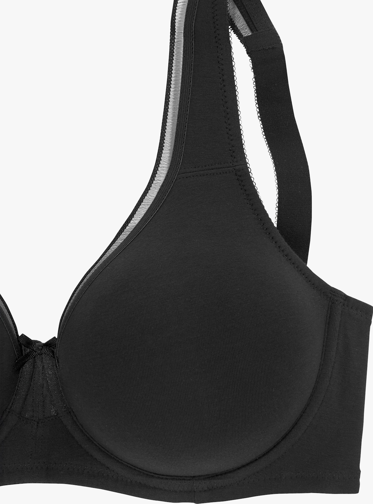 petite fleur Soutien-gorge minimiseur - noir + blanc