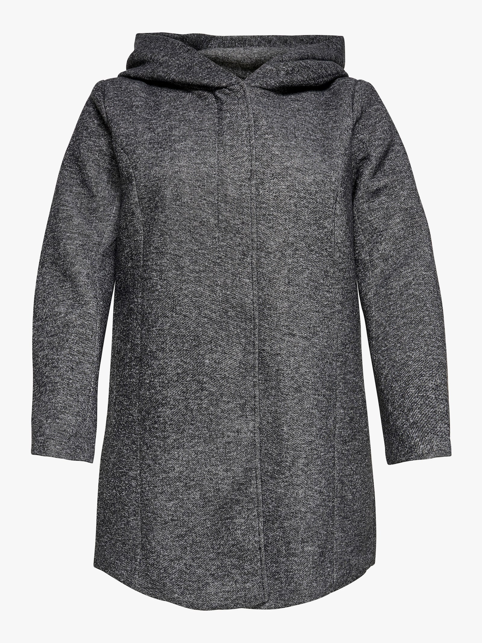 ONLY CARMAKOMA Kurzmantel - dark grey melange