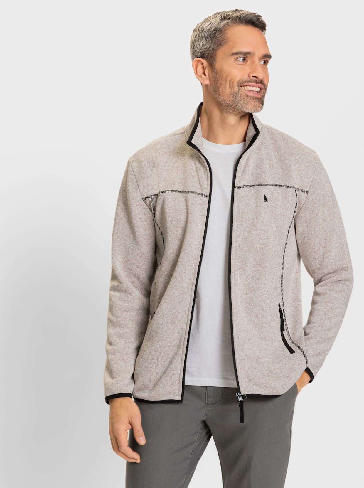 Catamaran Fleece-Jacke - beige-meliert