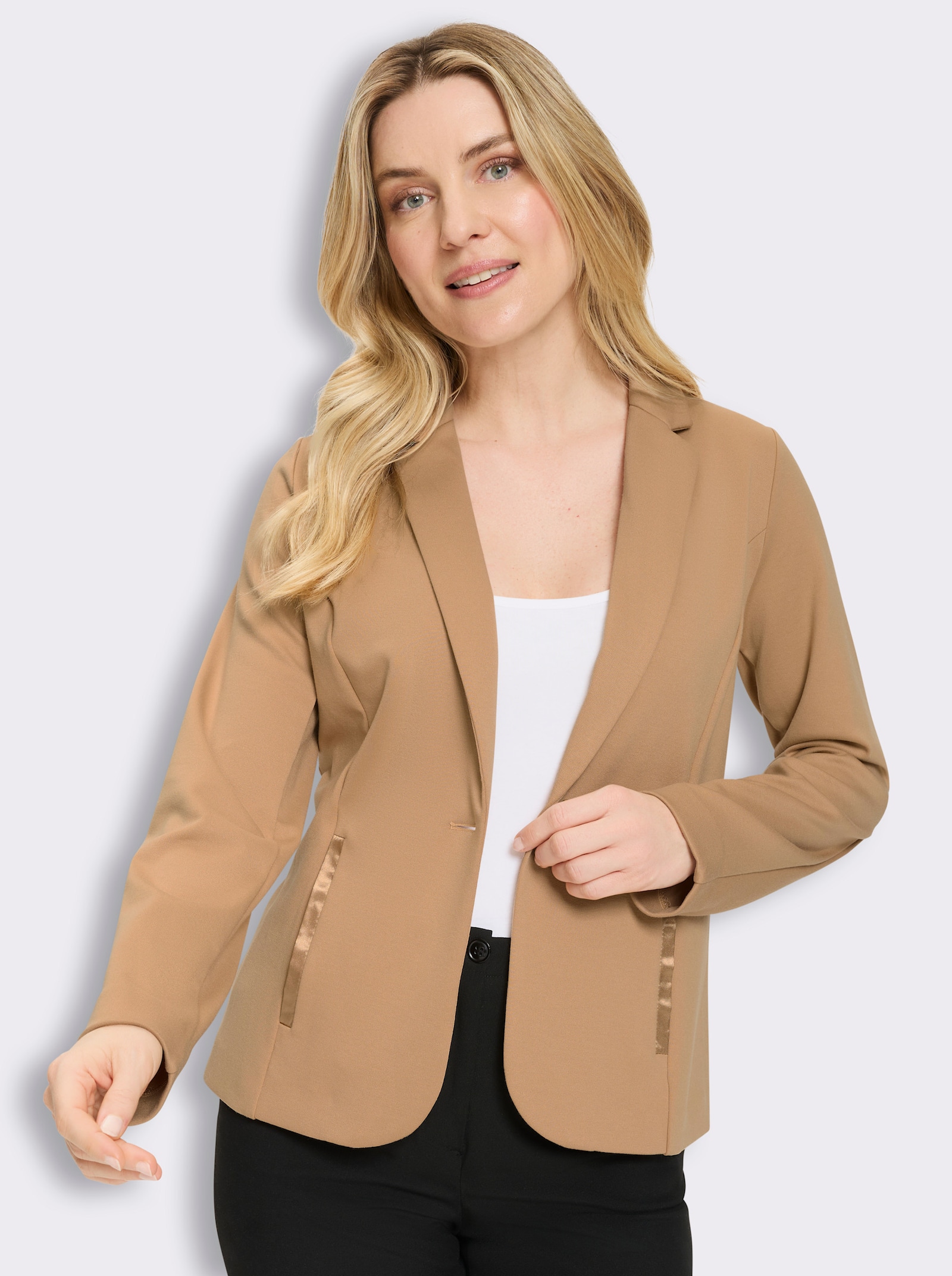 Blazer in Jersey-Qualität - camel