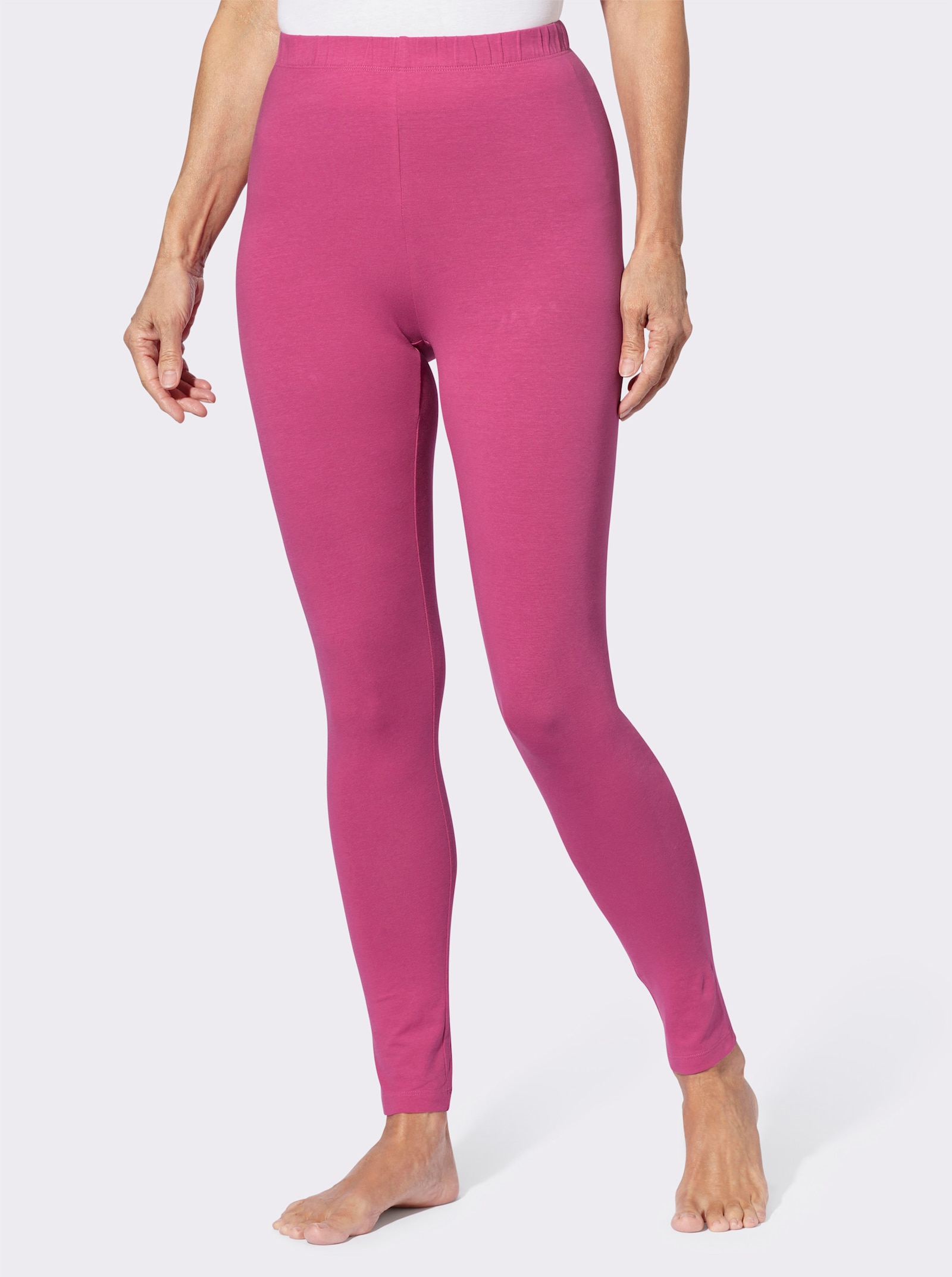 Leggings mit Rundum-Dehnbund - fuchsia