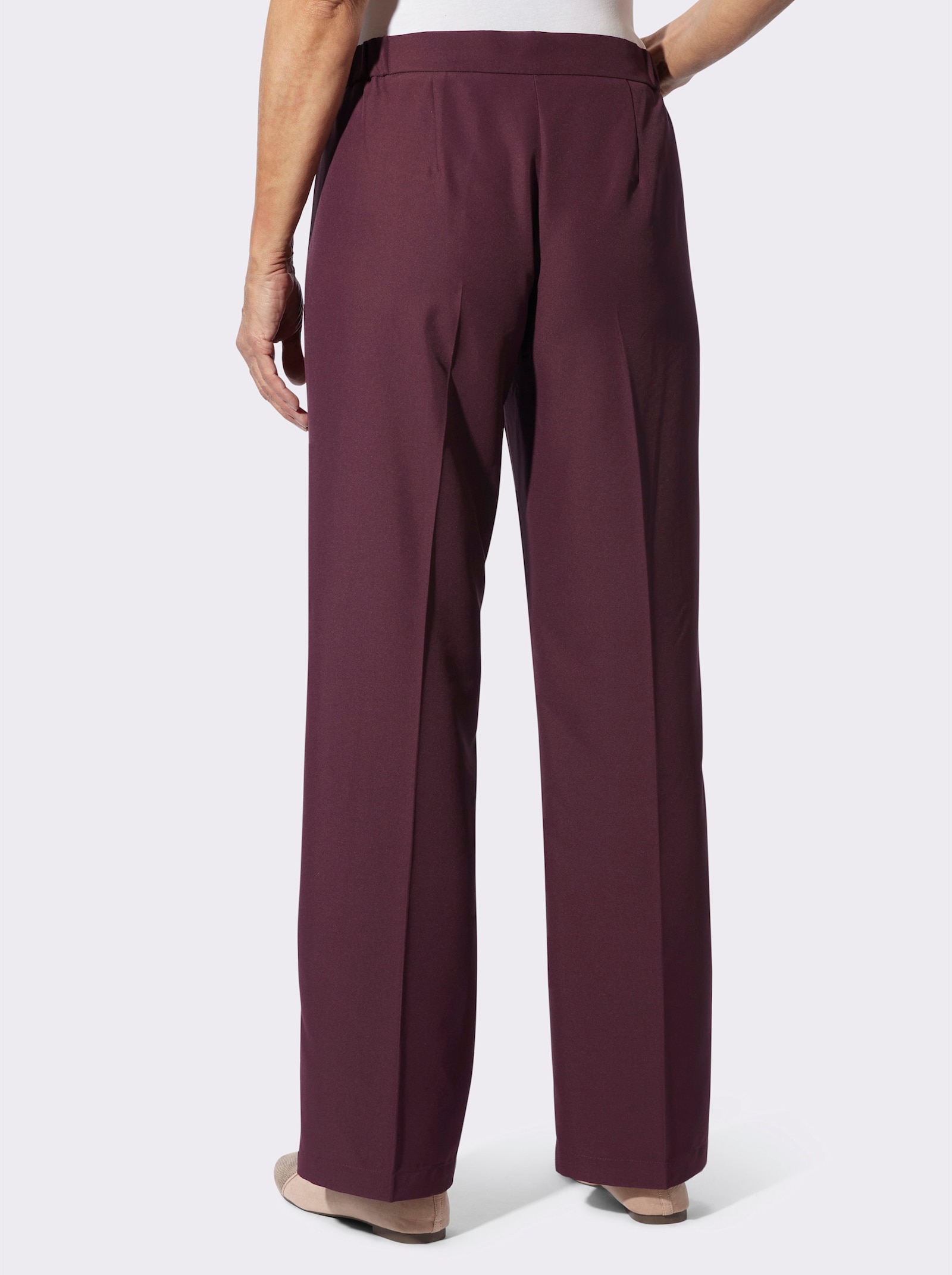 Hose in weitem Schnitt - burgund
