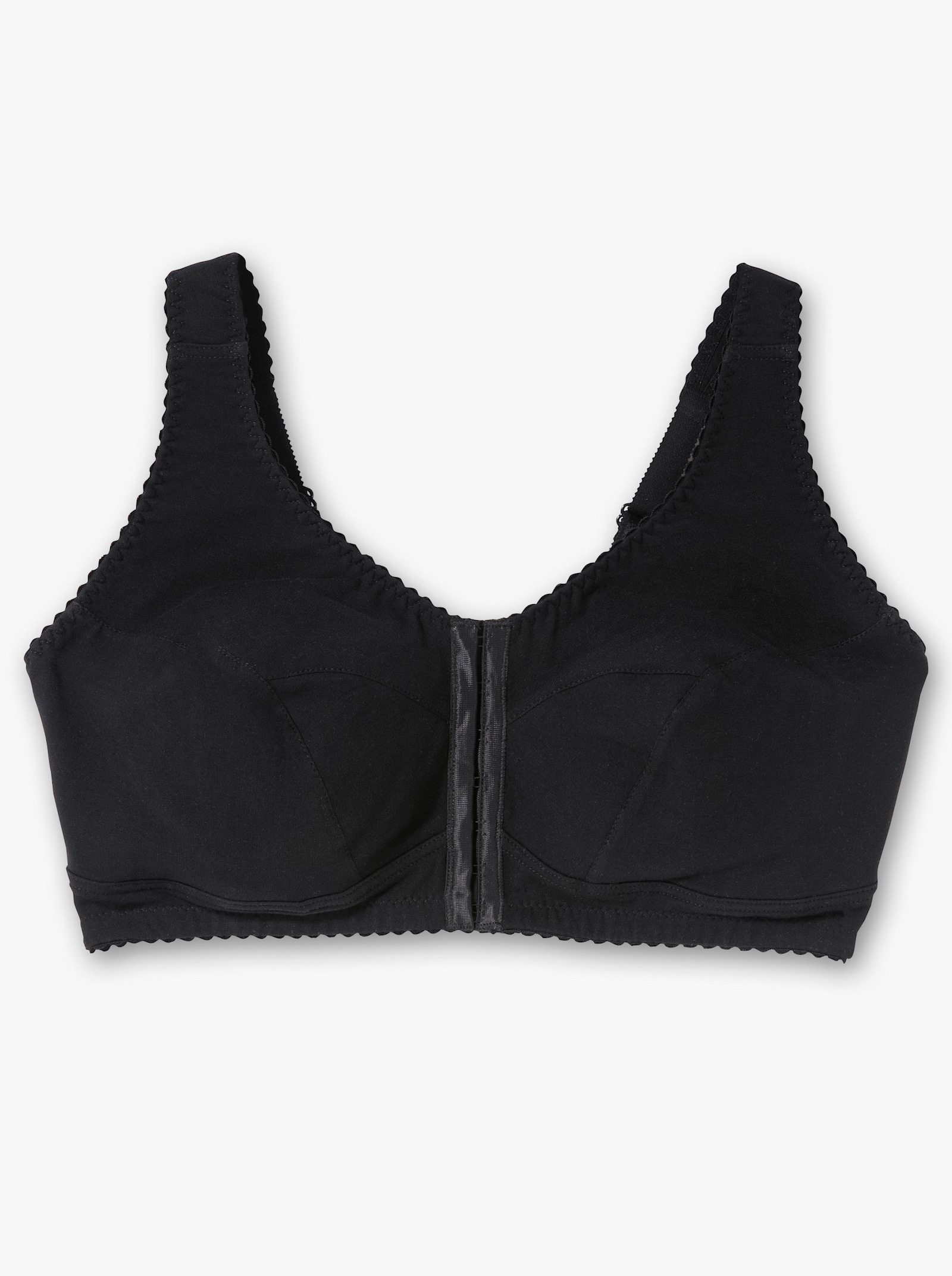 sheego Bügelloser BH mit Vorderverschluss - schwarz