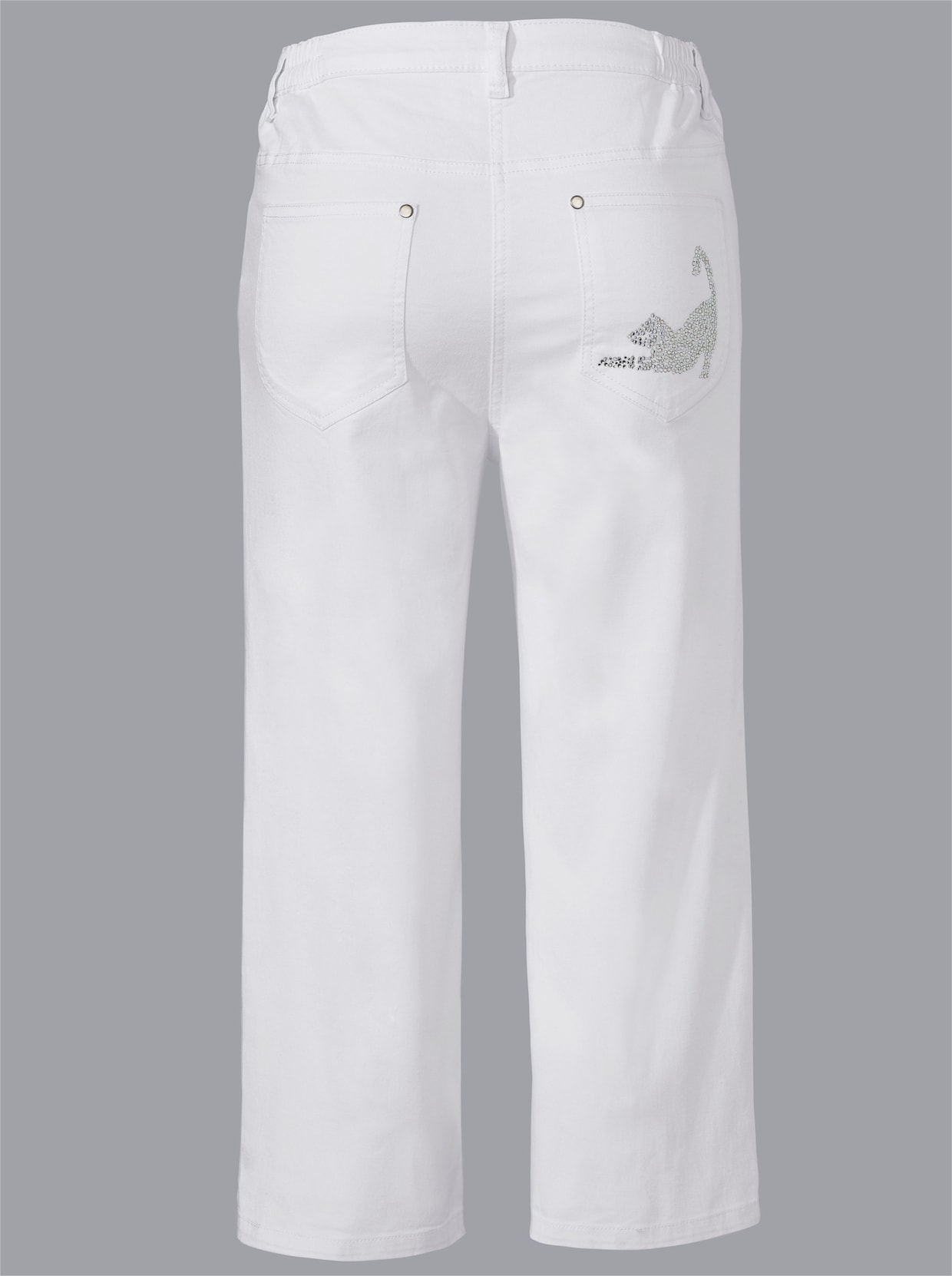 Caprijeans - weiss