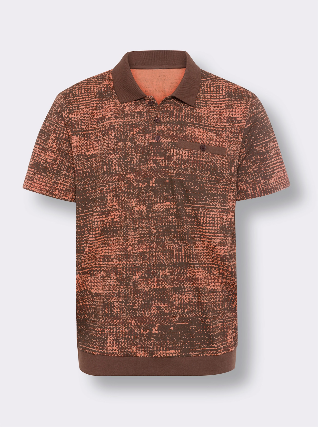 Poloshirt - choco gedessineerd