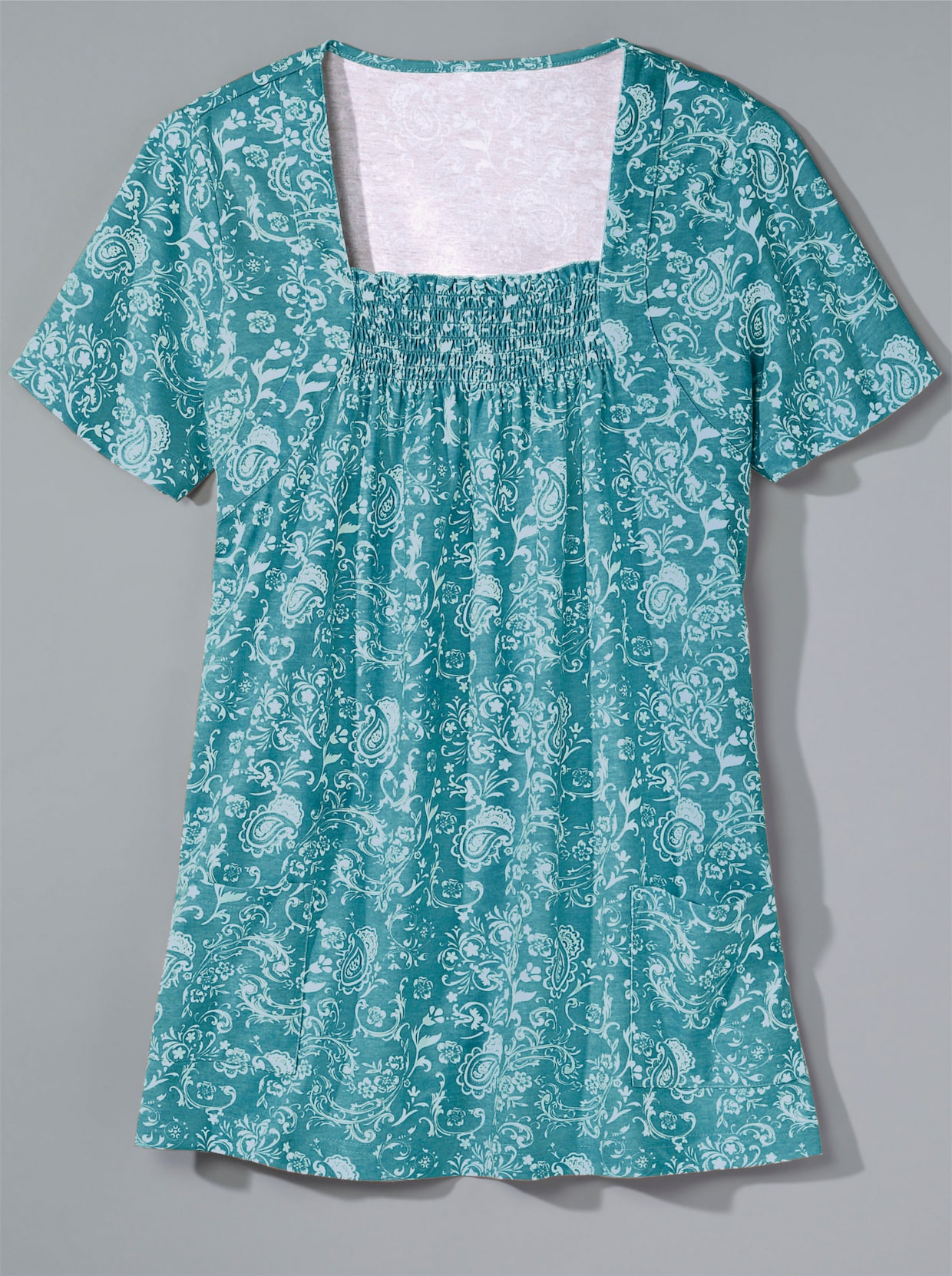 Tunikashirt - mint-weiss