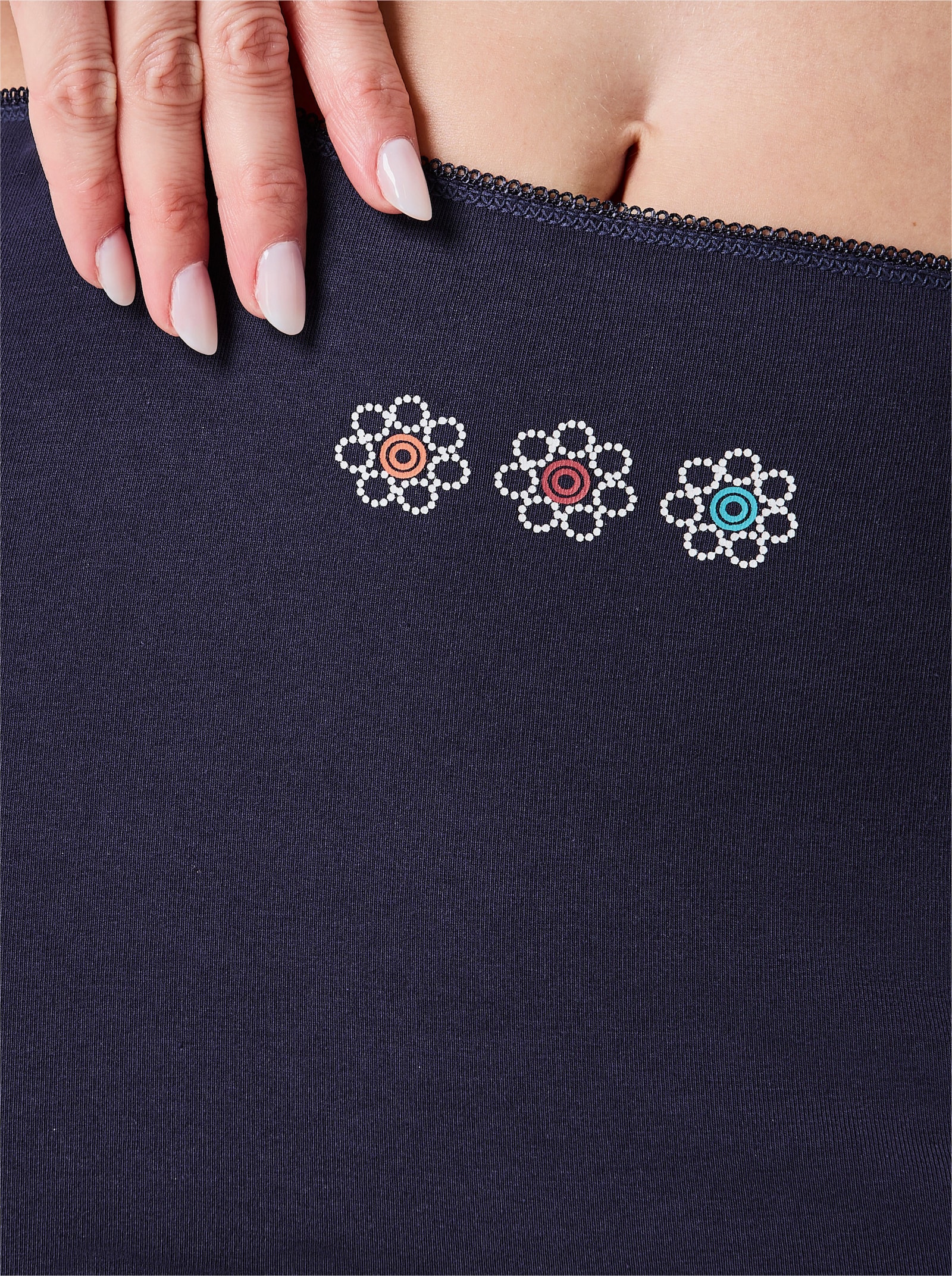 wäschepur Panty - marine + marine-bedruckt