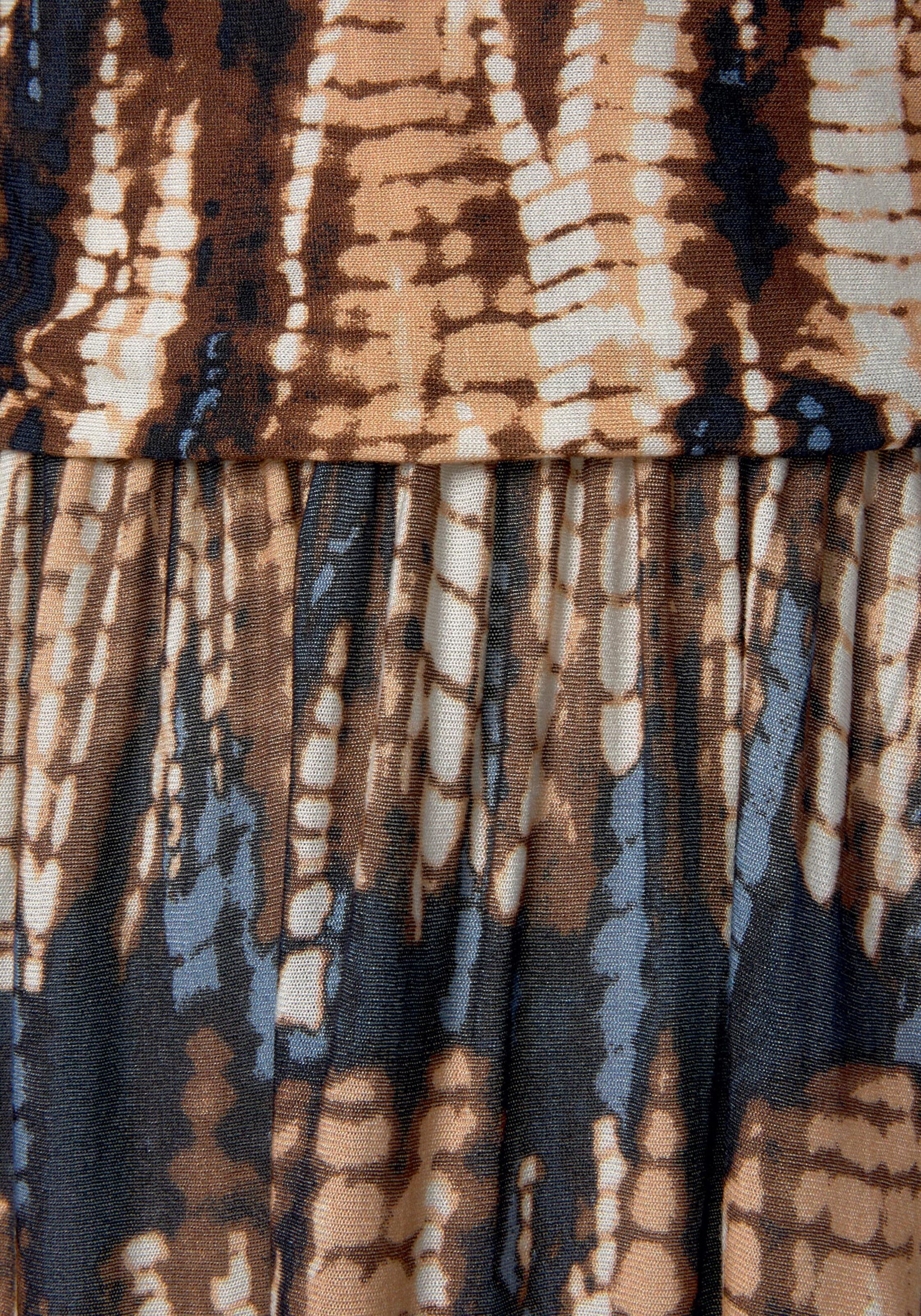 Bademode Strandkleider Buffalo Maxikleid in marine-bedruckt 