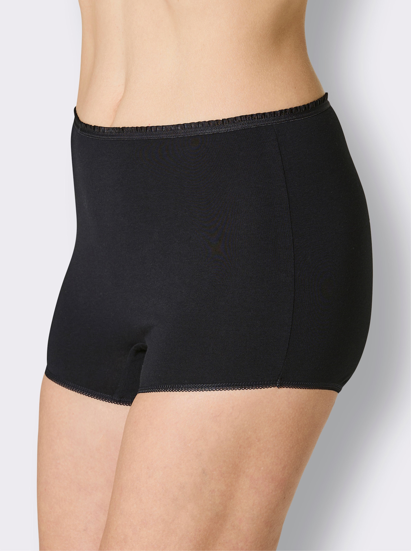 wäschepur Panty mit elastischem Zierbund - schwarz
