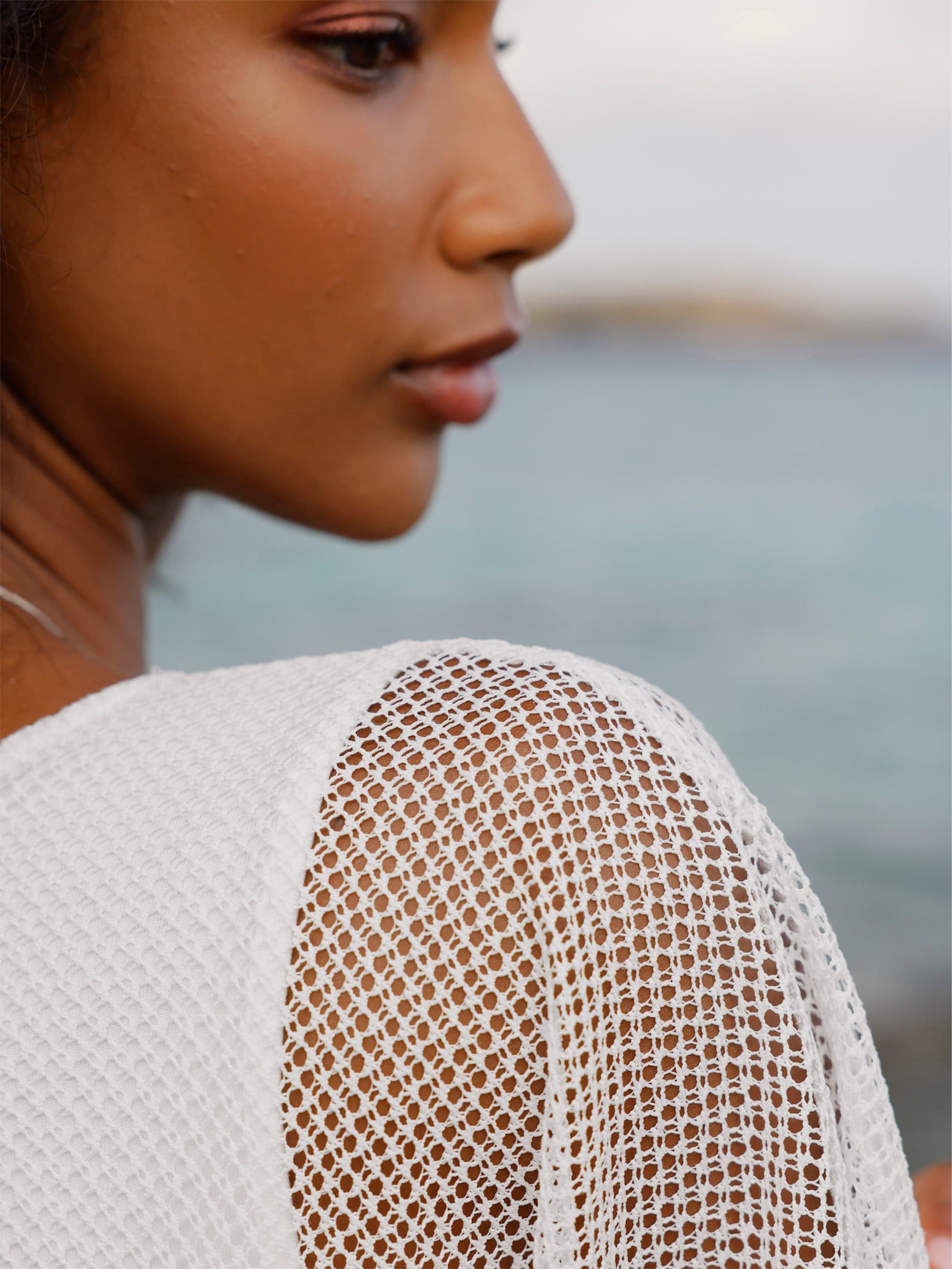 heine Kurzarmshirt im Poncho-Stil - ecru