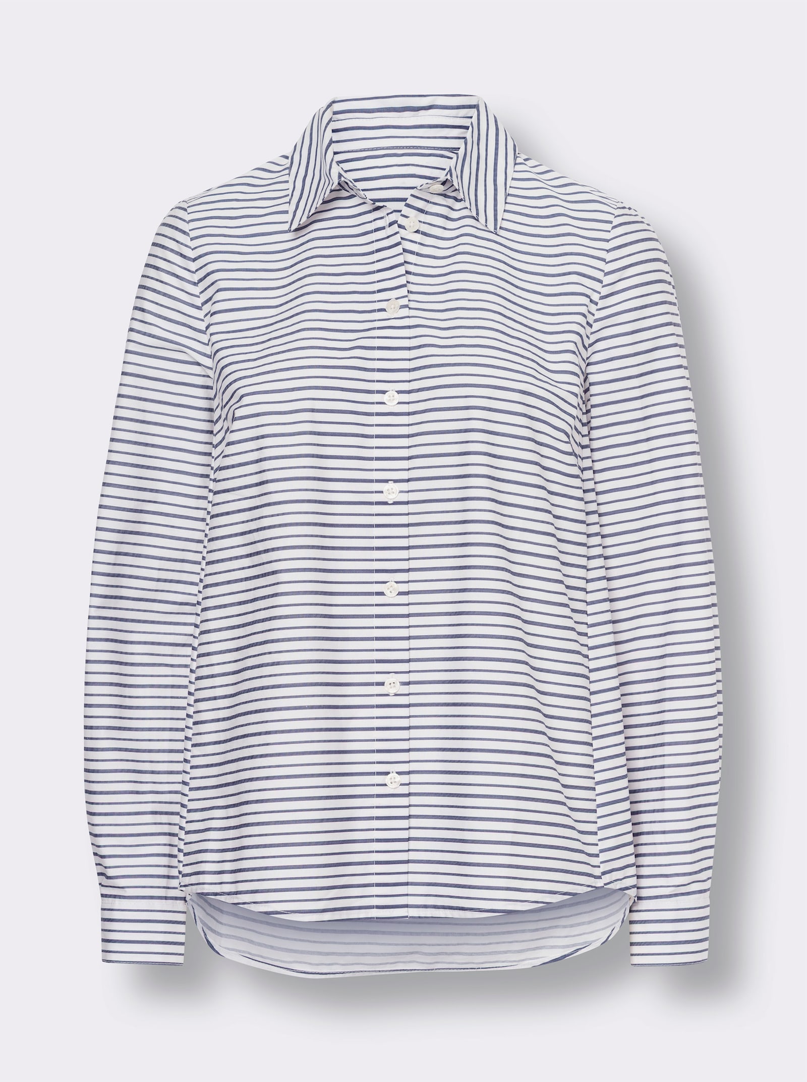 heine Hemdbluse mit Streifen - ecru-marine-gestreift