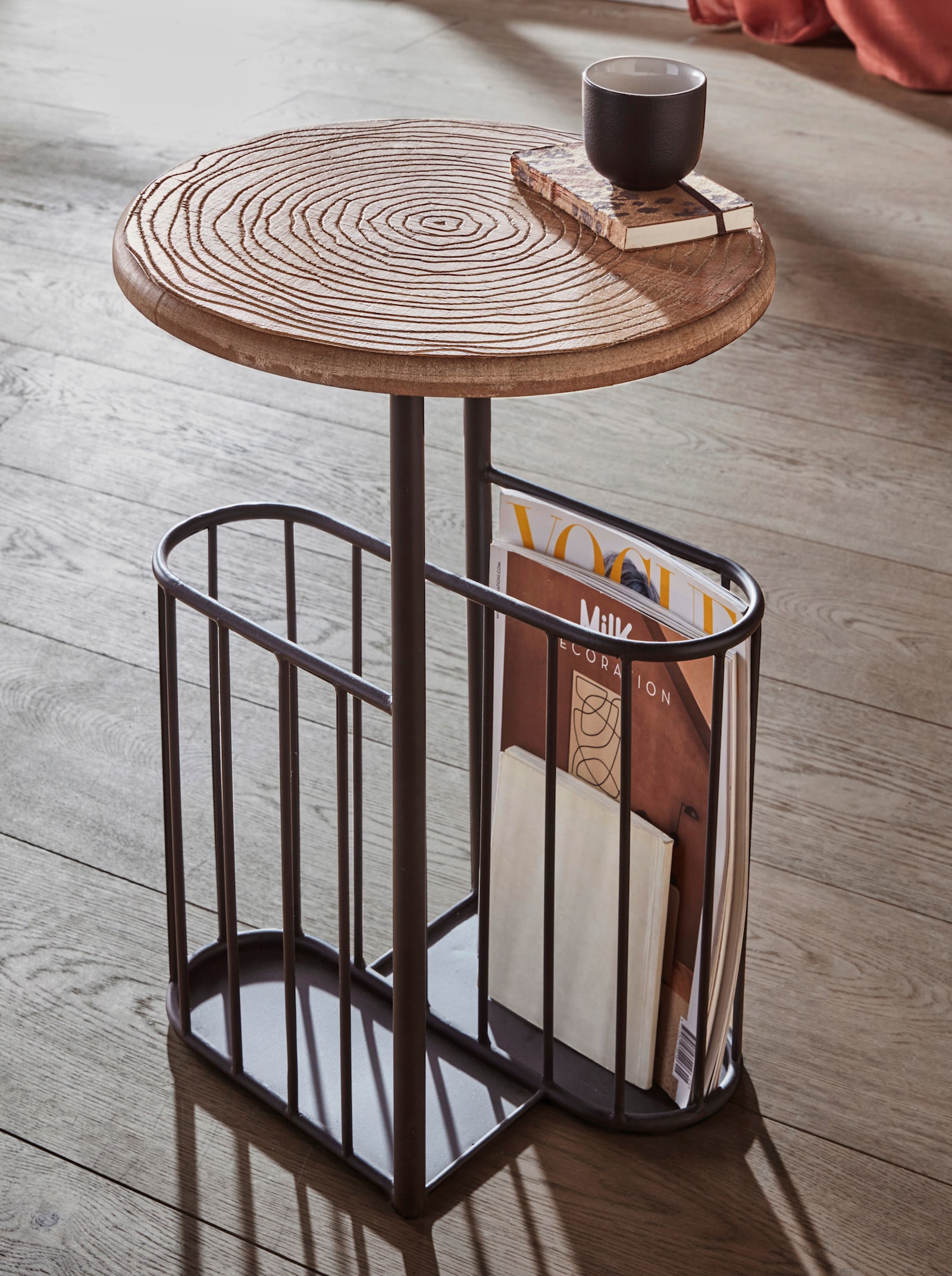 heine home Beistelltisch - schwarz-natur