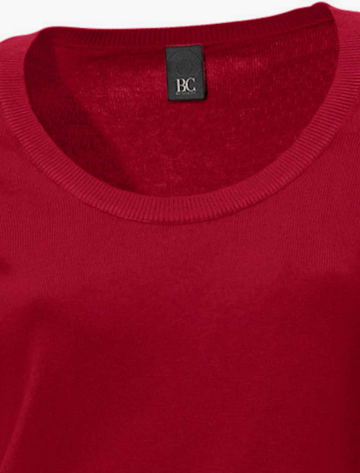 heine Rundhals-Pullover - rot