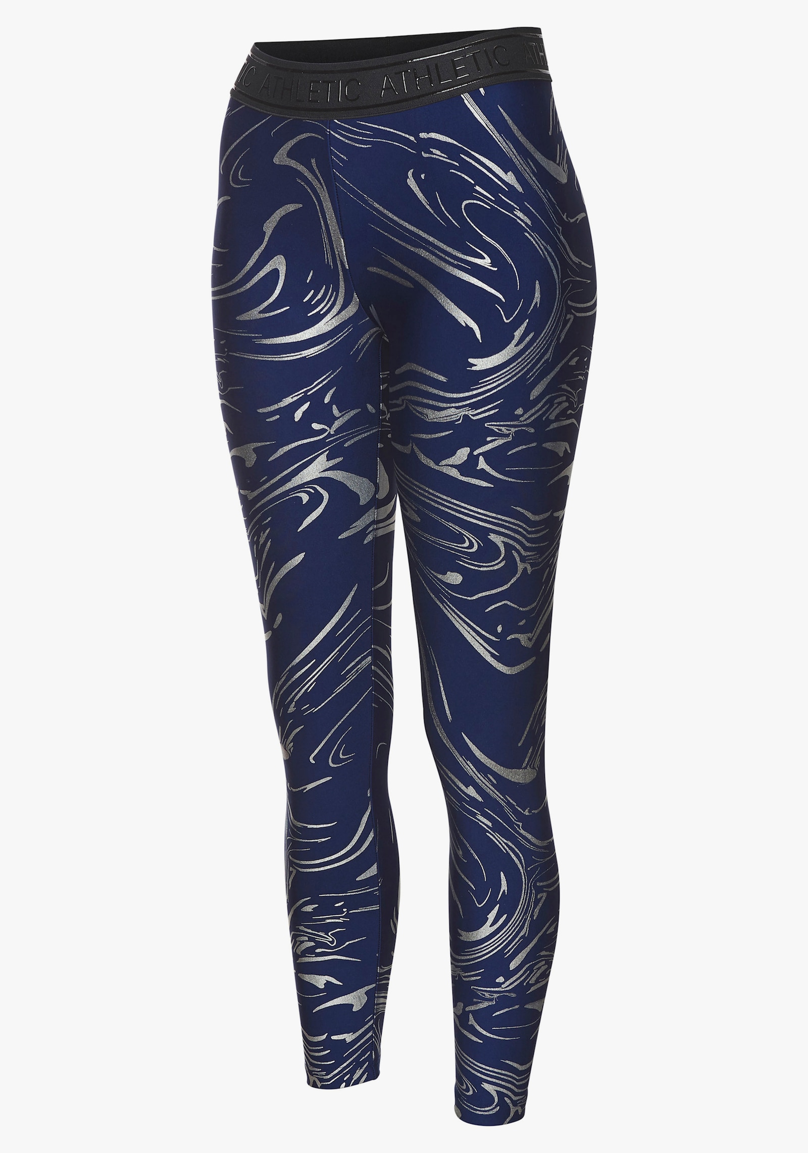 LASCANA ACTIVE Funktionsleggings - blau, silber