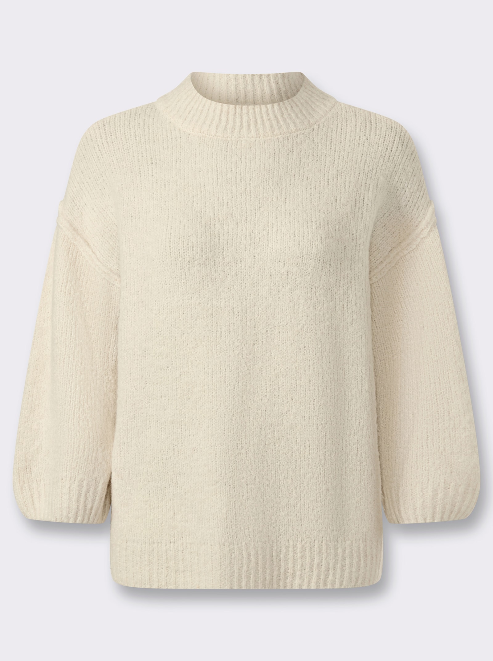 heine 3/4-Arm-Pullover mit Stehkragen - champagner