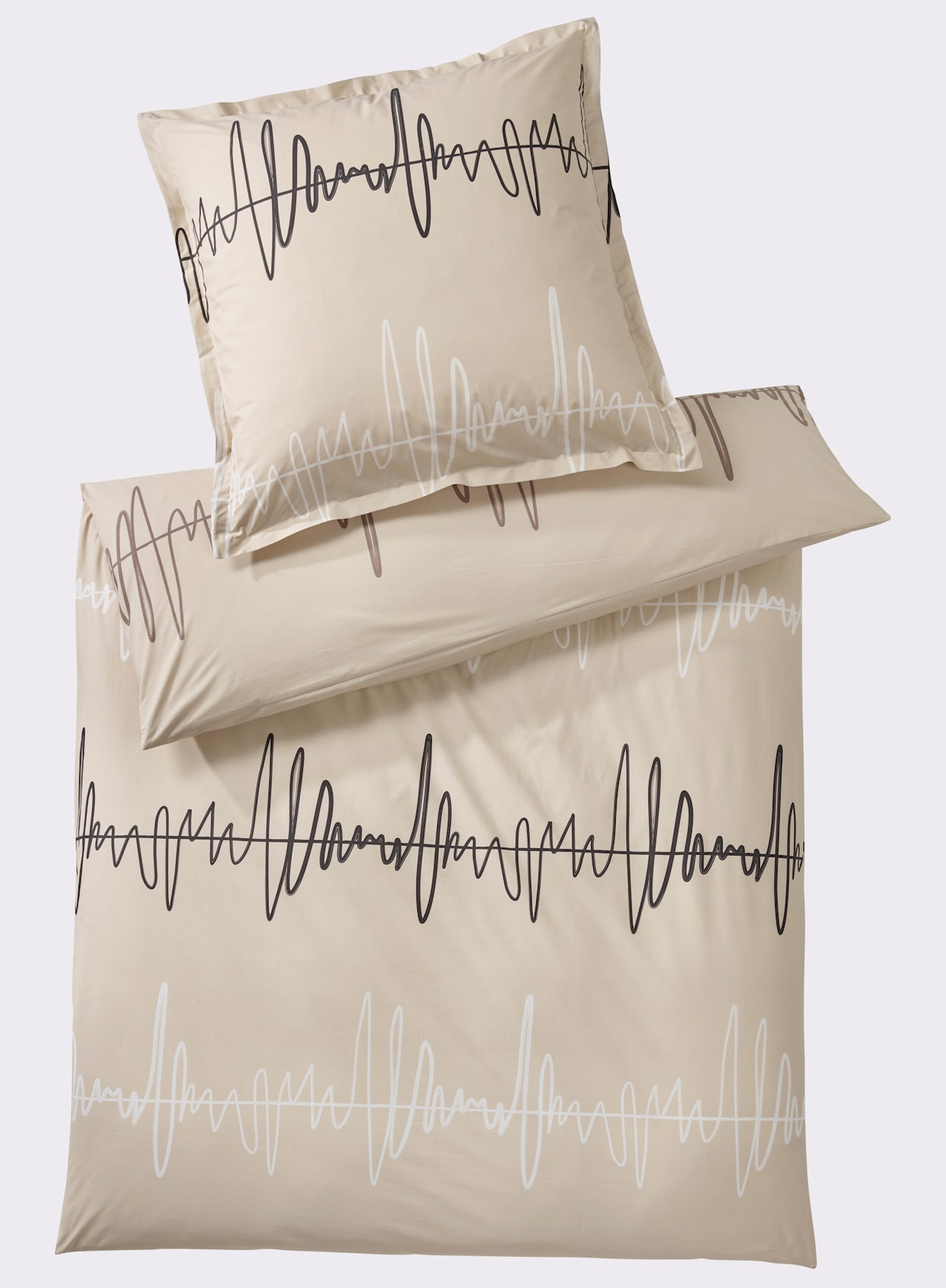 heine home Bedtextiel - zand/wit bedrukt
