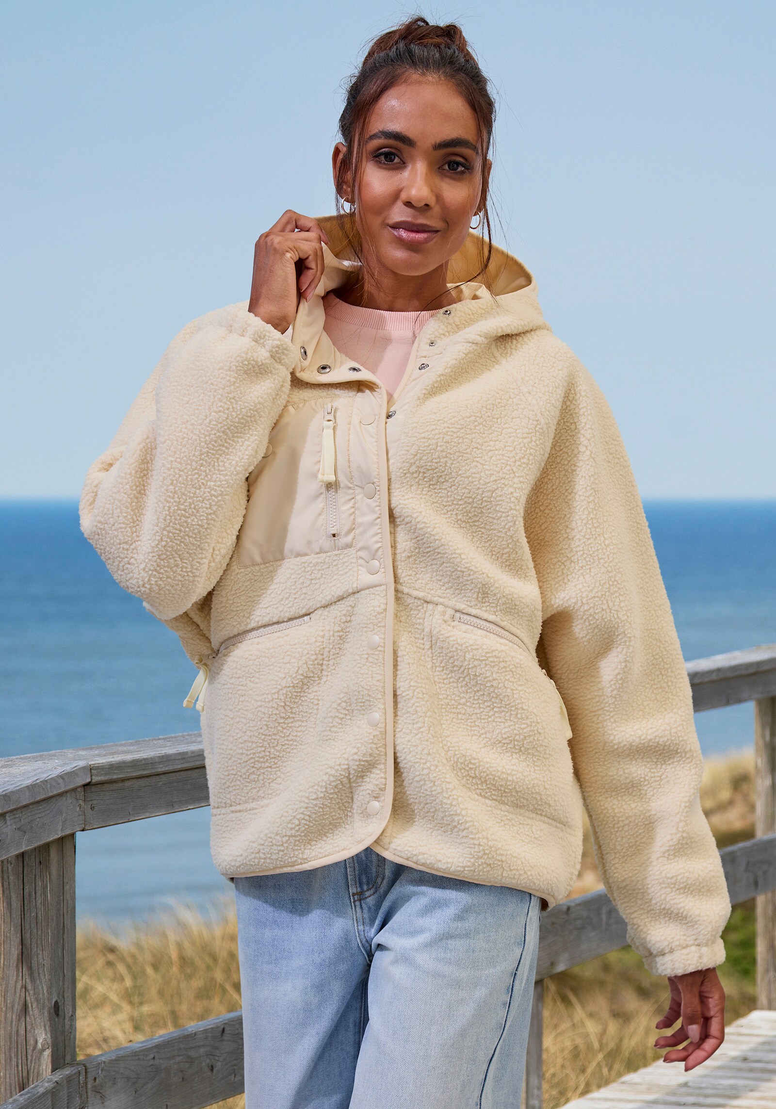 Vivance Active by Lascana Fleecejacke - beige