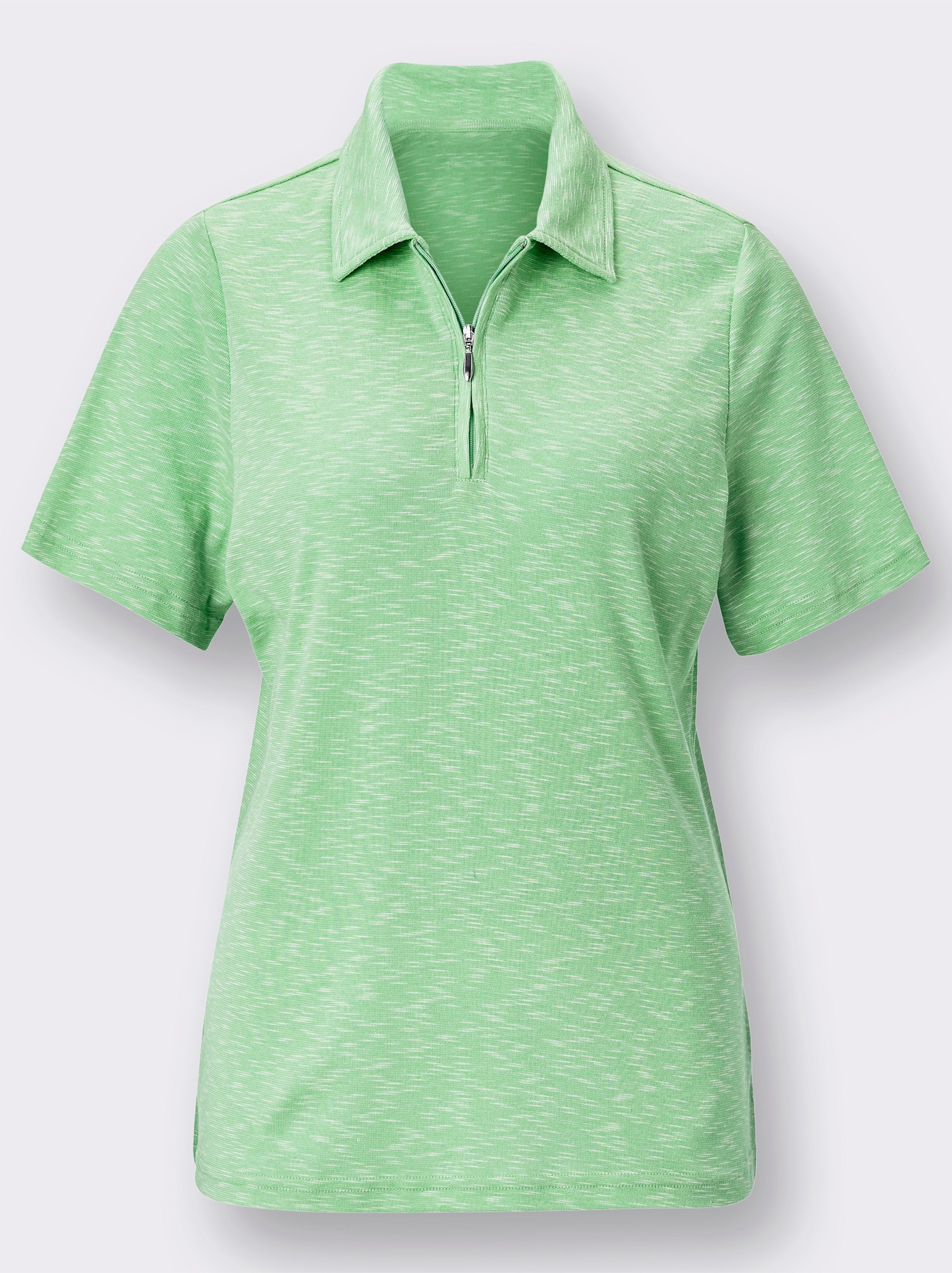 Poloshirt in Melange-Optik - lind-meliert