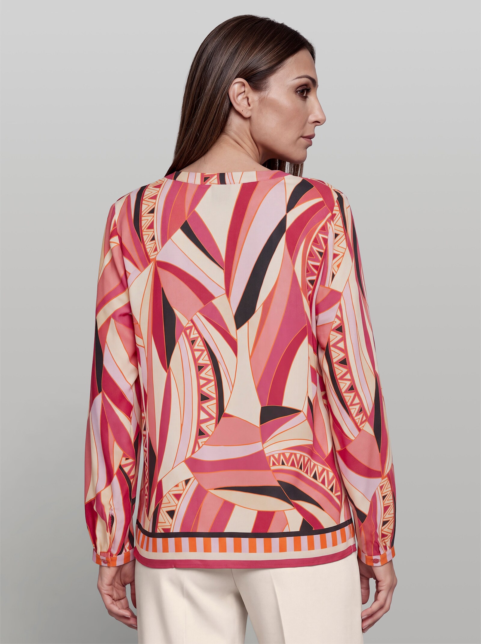 heine Druckbluse mit Grafik-Dessin - sand-hummer-bedruckt