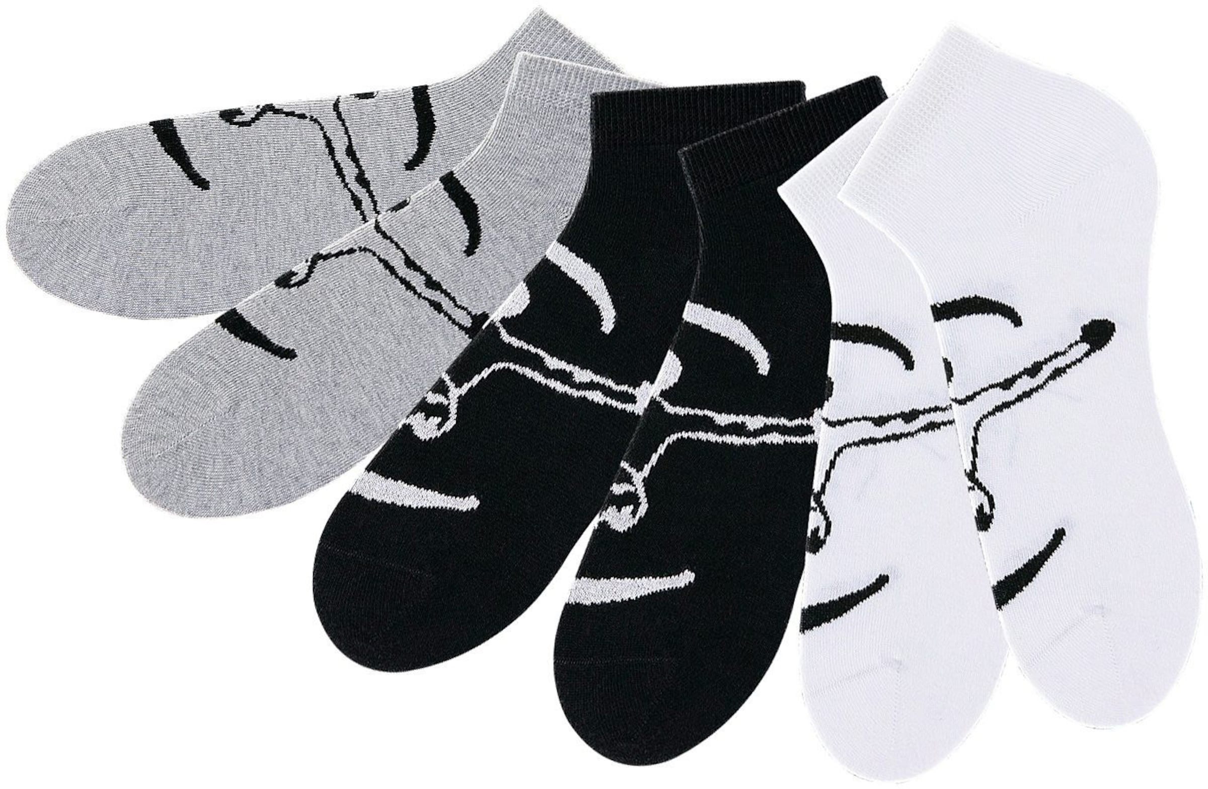 Baumwolle und günstig Kaufen-Sneakersocken in schwarz, weiß, grau von Chiemsee. Sneakersocken in schwarz, weiß, grau von Chiemsee <![CDATA[Die Sneakersocken im 6er-Pack von Chiemsee aus 75%Baumwolle, 22%Polyamid und 3%Elasthan]]>. 