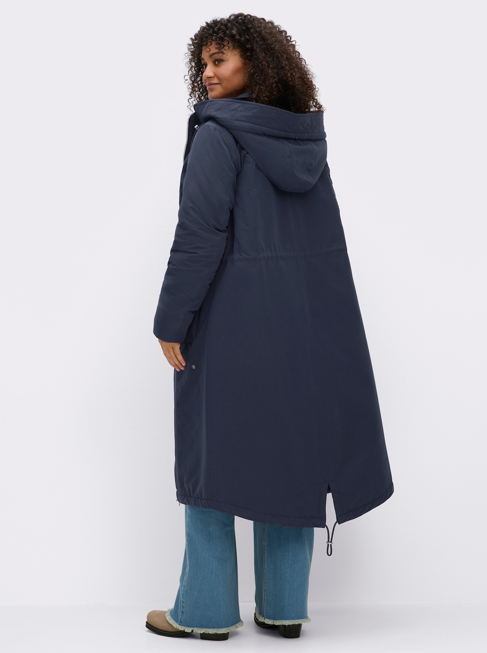 sheego Parka in wärmender Qualität - tiefblau