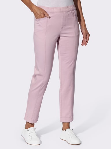 Stretch-Hose mit Teilungsnaht vorne - rosé