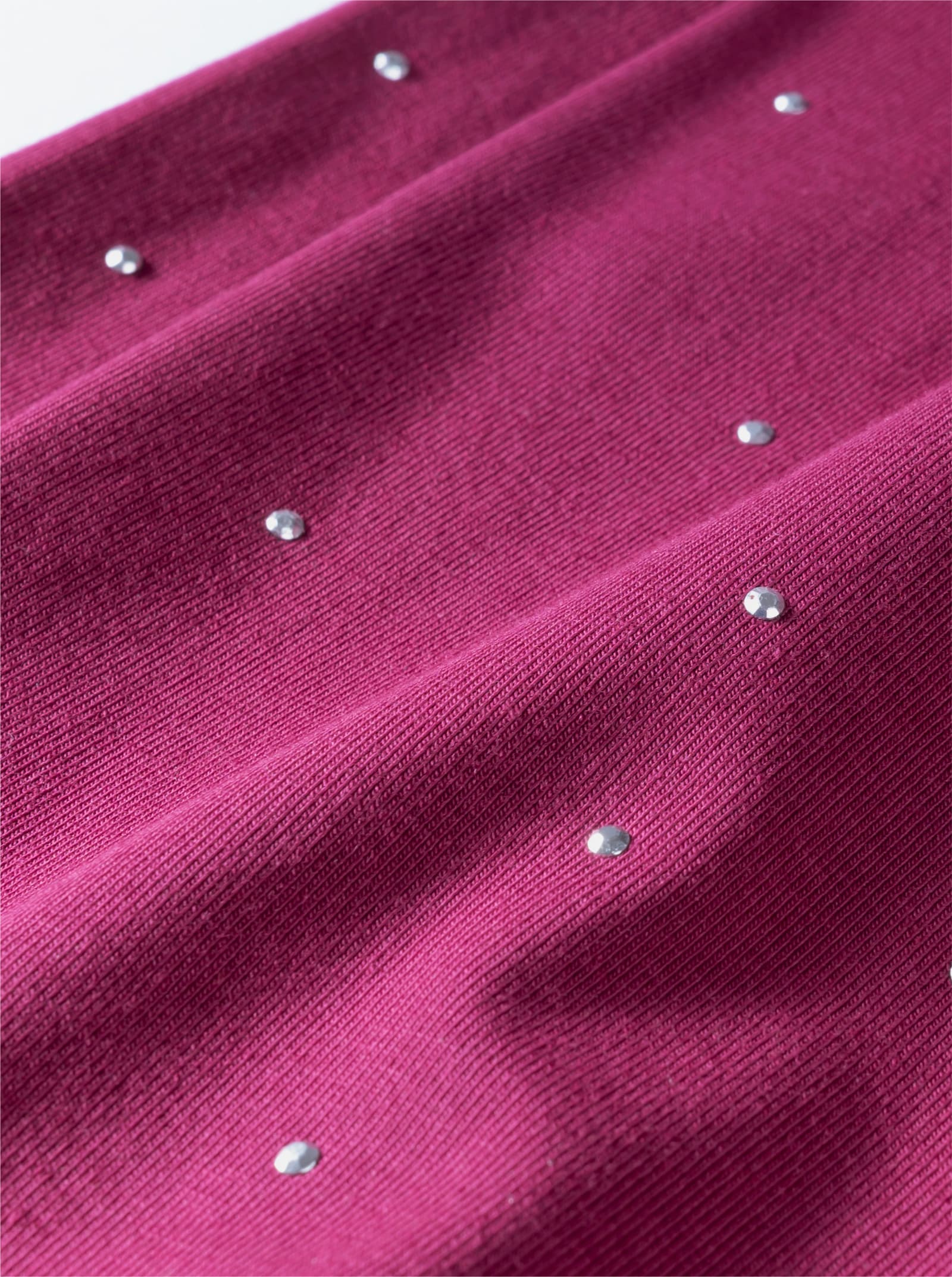 Caprileggings mit Zierplättchen am Bein - malve