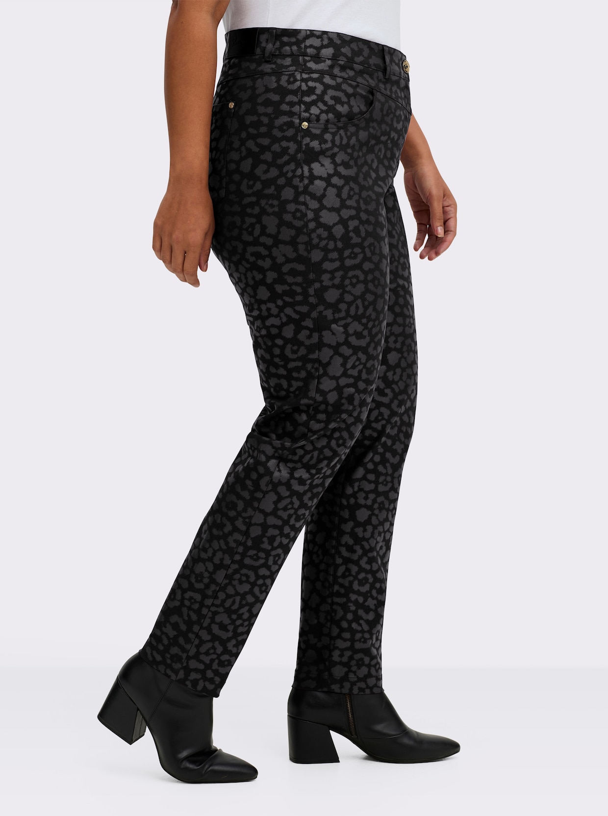 sheego Bengalinhose - schwarz-bedruckt