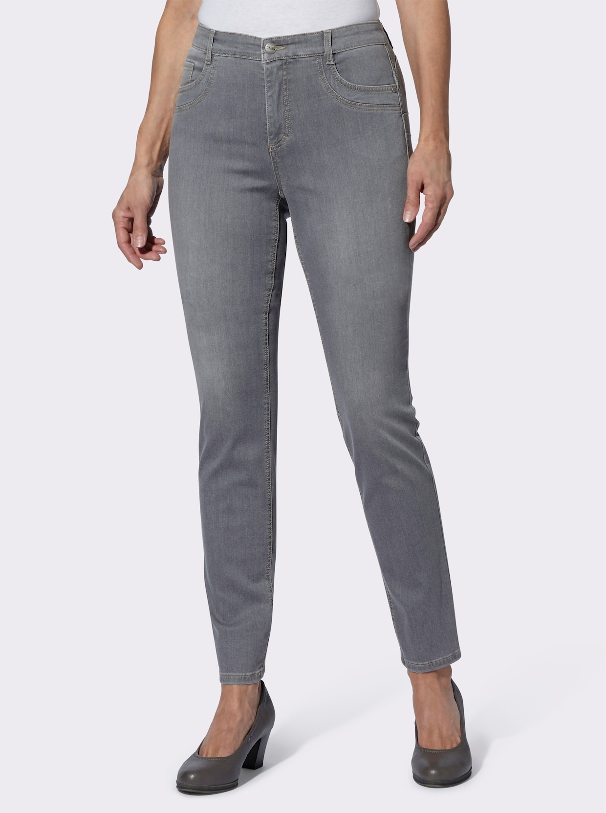 5-pocketjeans - light grey-denim