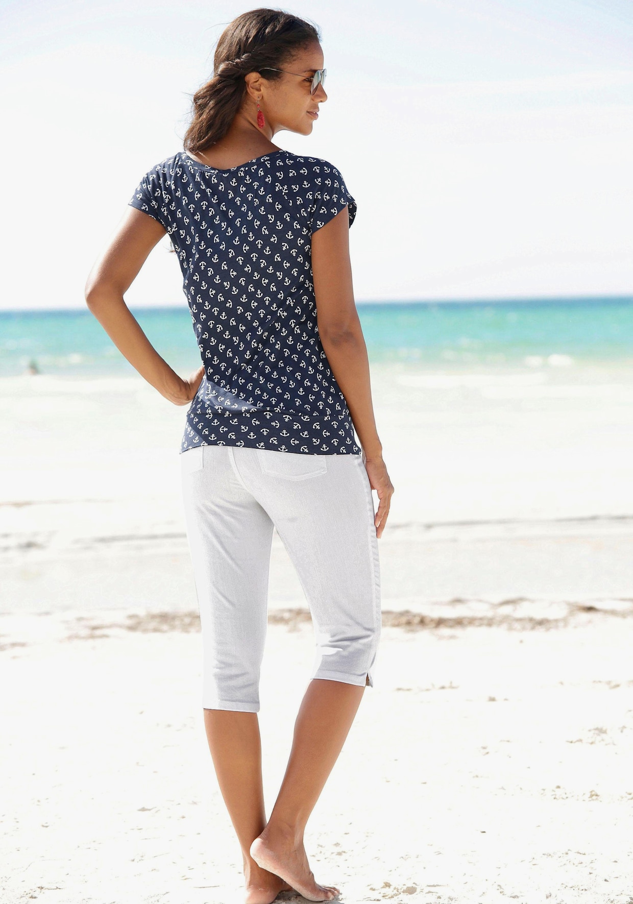 Beachtime Pantalon 3/4 - blanc