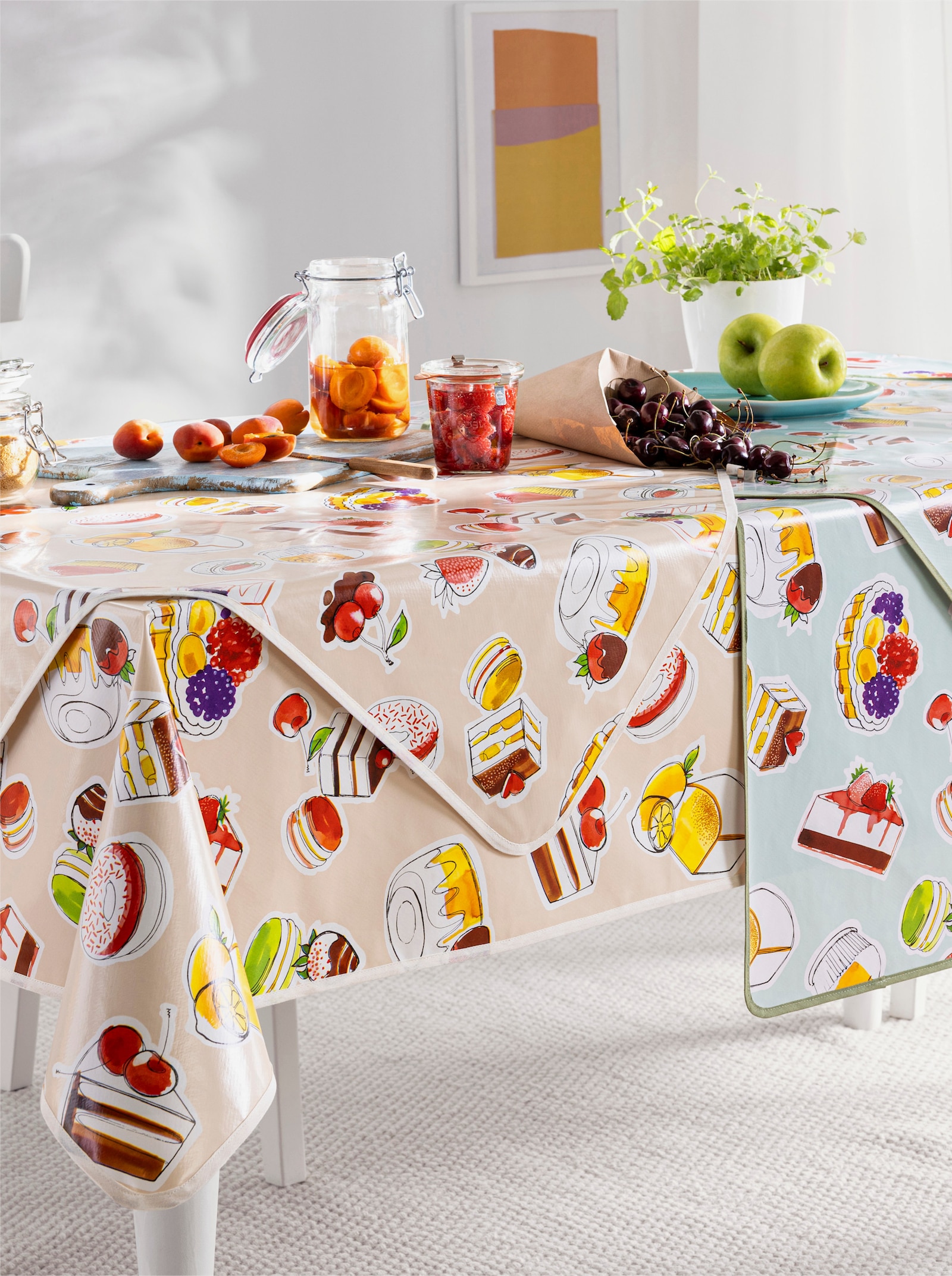 Tischdecke - vanille-erdbeere-bedruckt