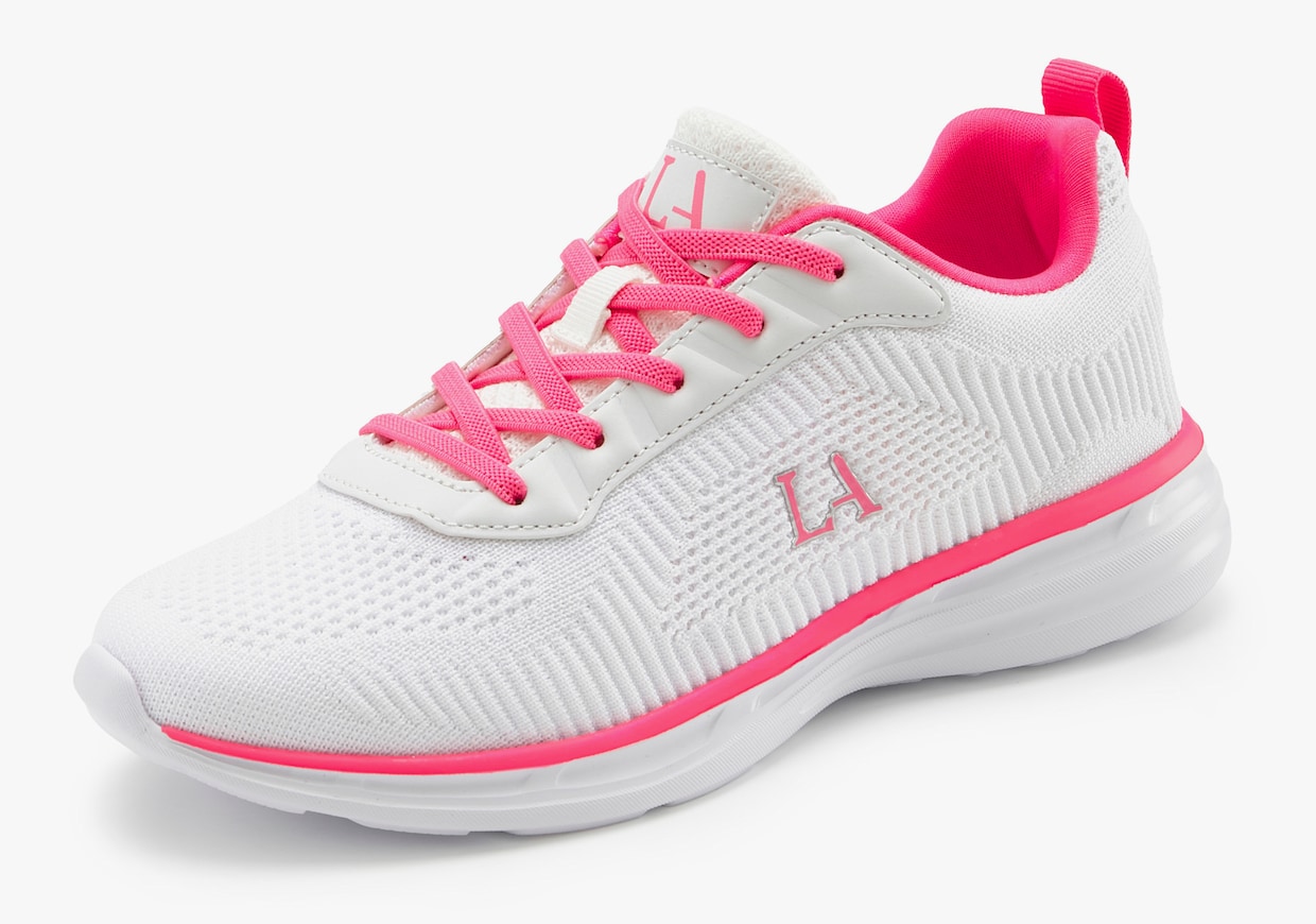 LASCANA Sneaker - weiß/pink