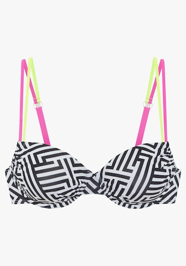 Buffalo Bügel-Bikini-Top - schwarz-weiß