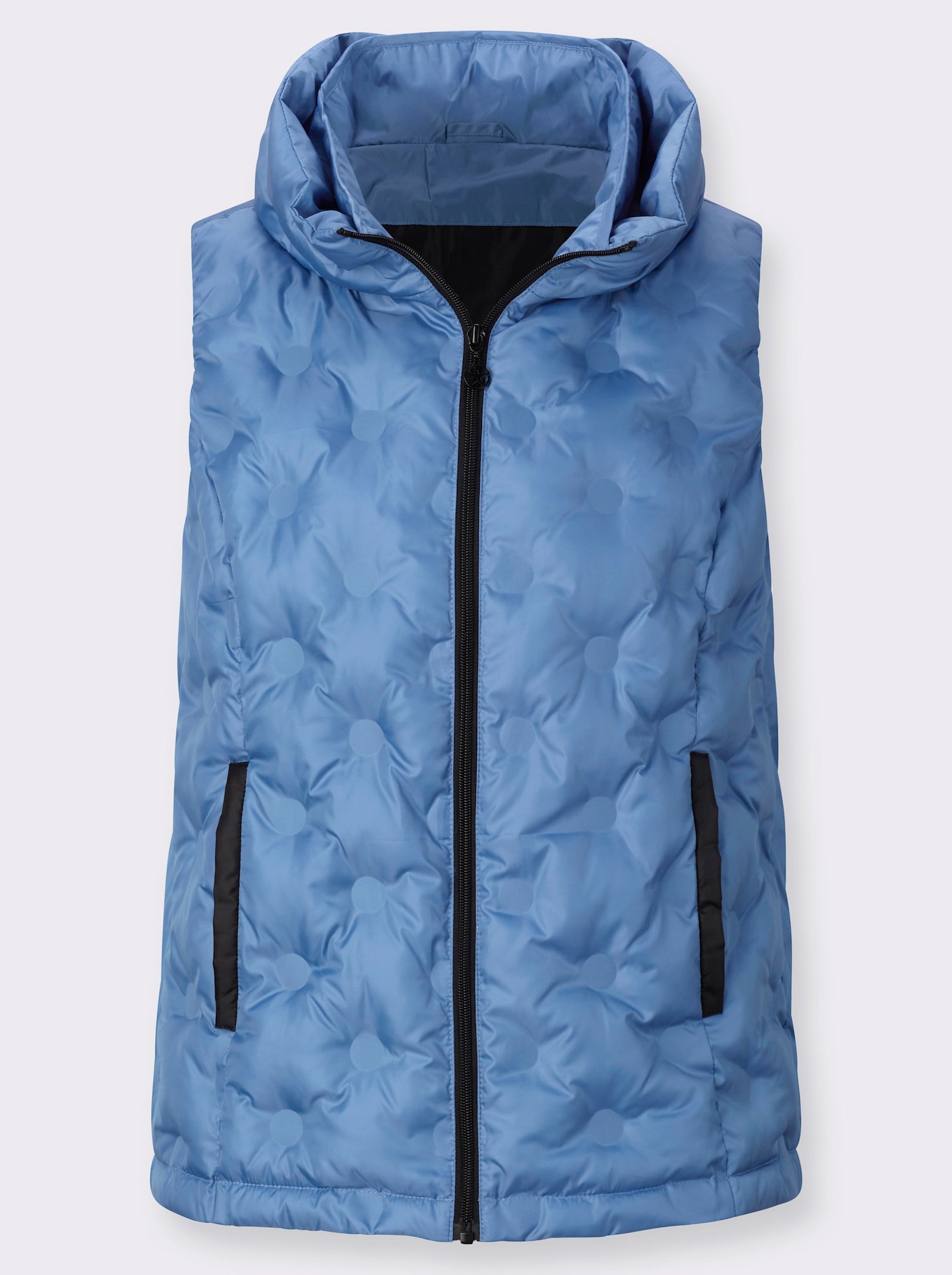 Weste mit Prägung - mittelblau