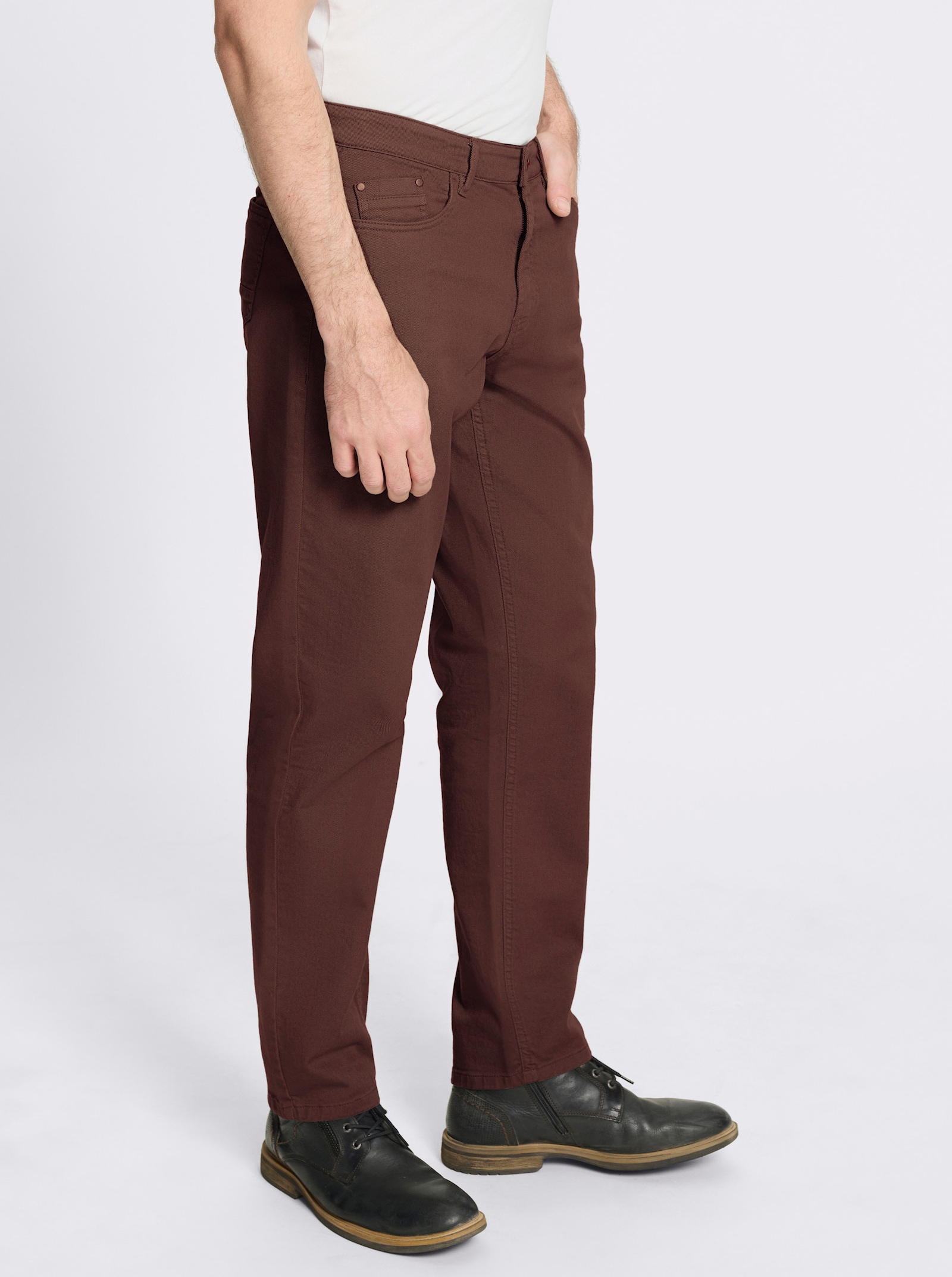 Marco Donati 5-Pocket-Hose mit Stretch-Anteil - schoko