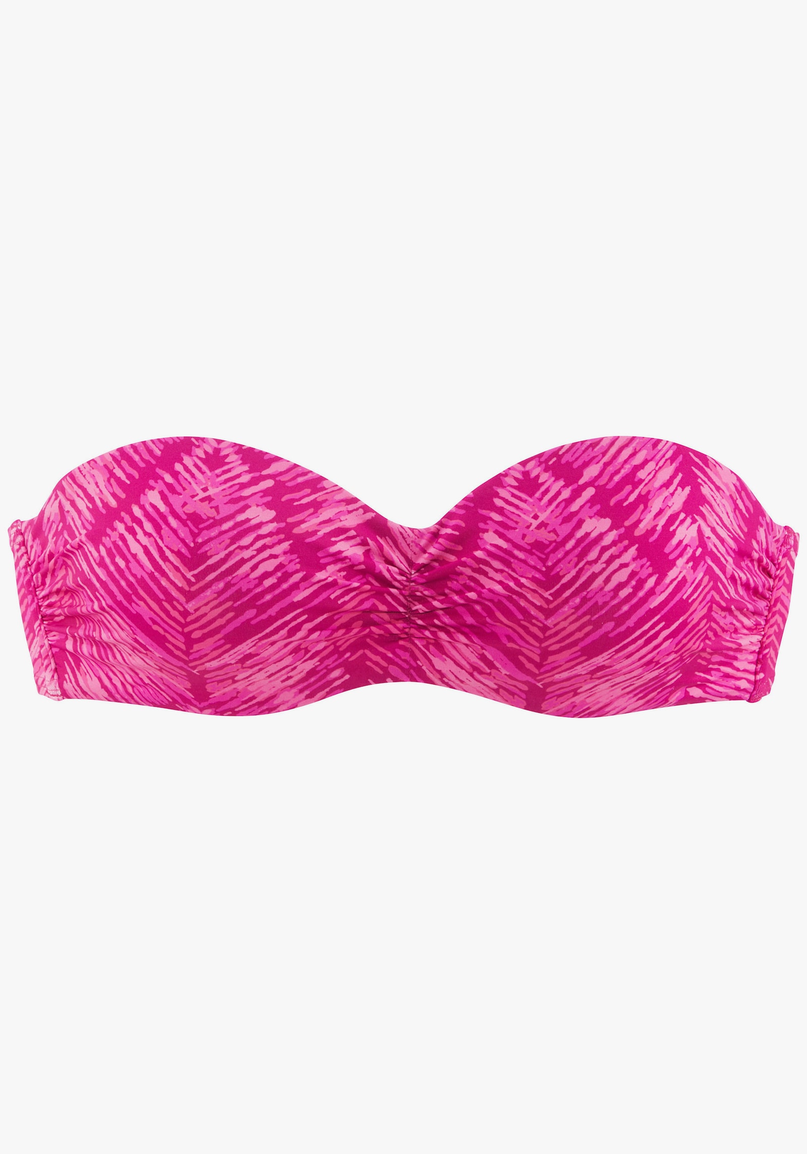 JETTE Bügel-Bandeau-Bikini-Top - beere bedruckt