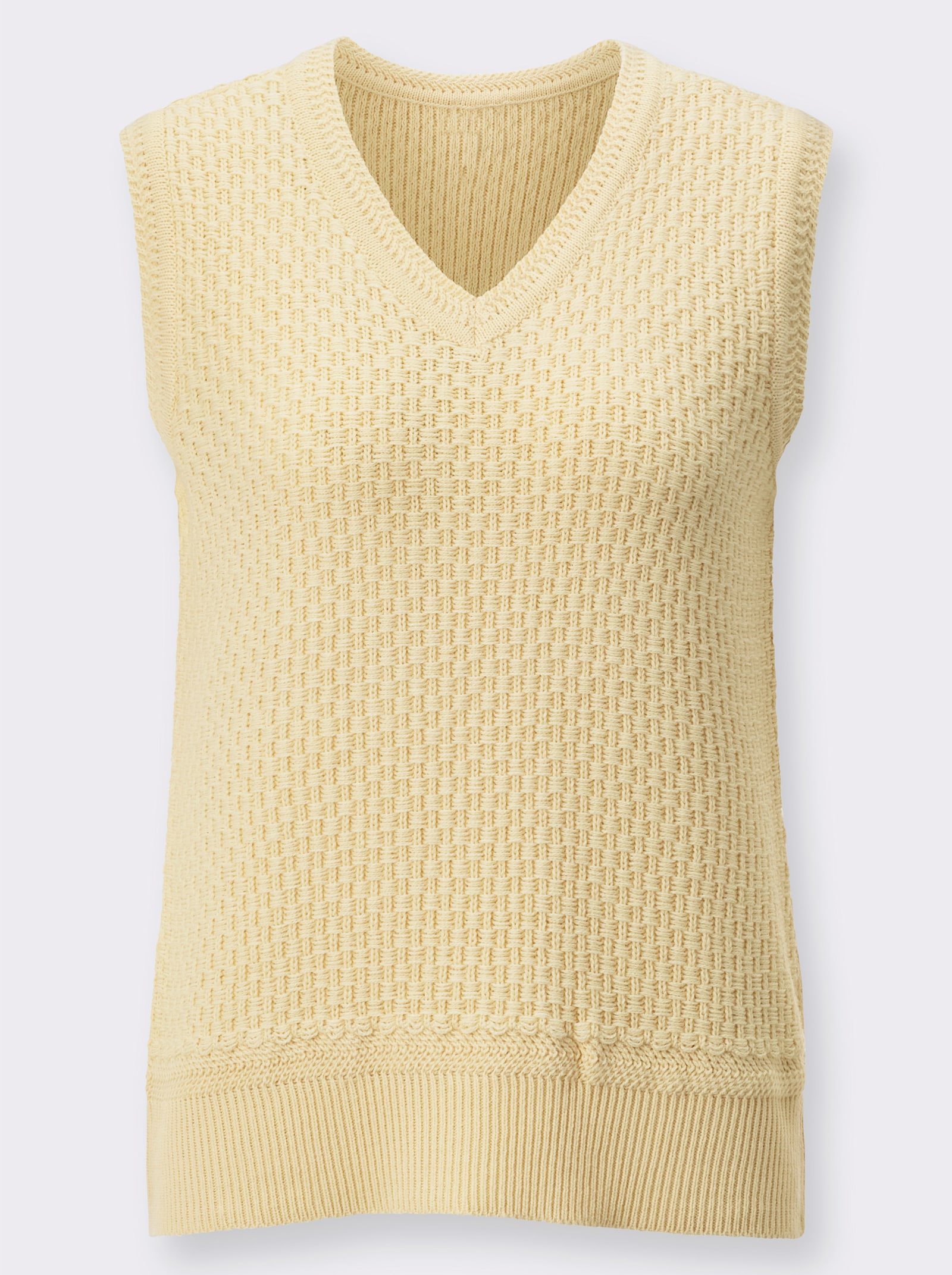 Pullunder in Strickstruktur - vanille