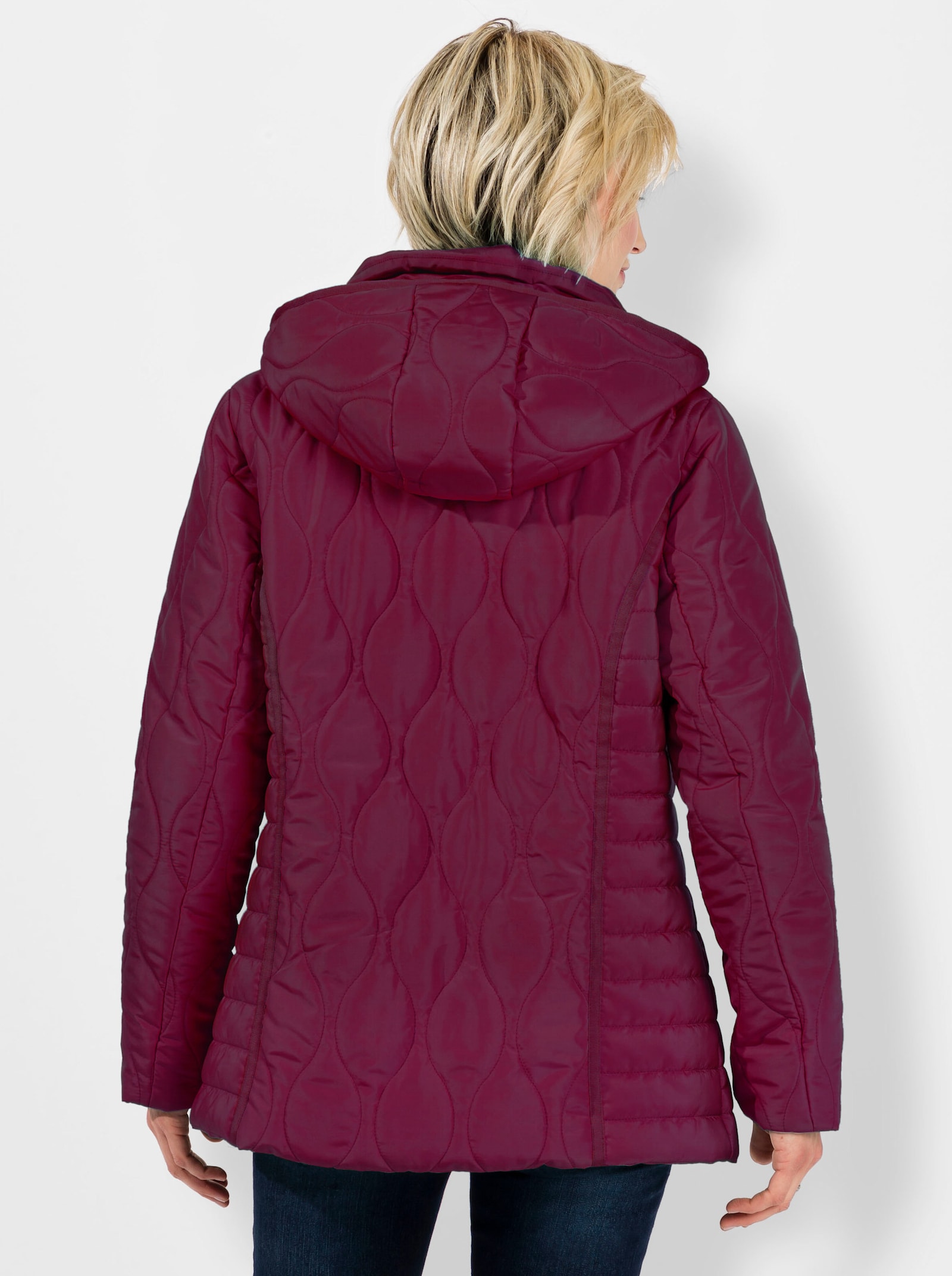 Steppjacke mit kontrastreichen Akzenten - malve