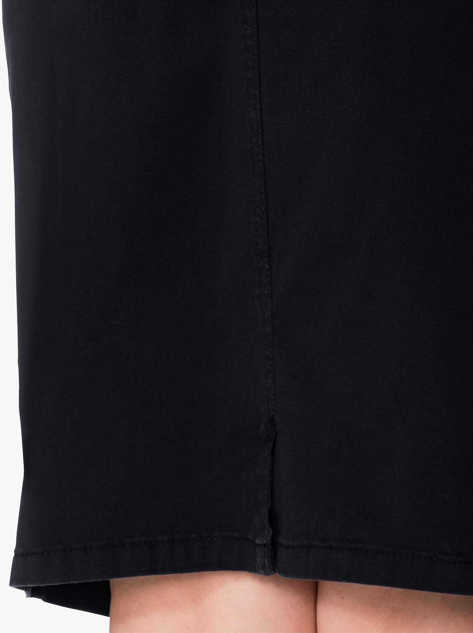 sheego Kokerrok van stretch-twill - zwart