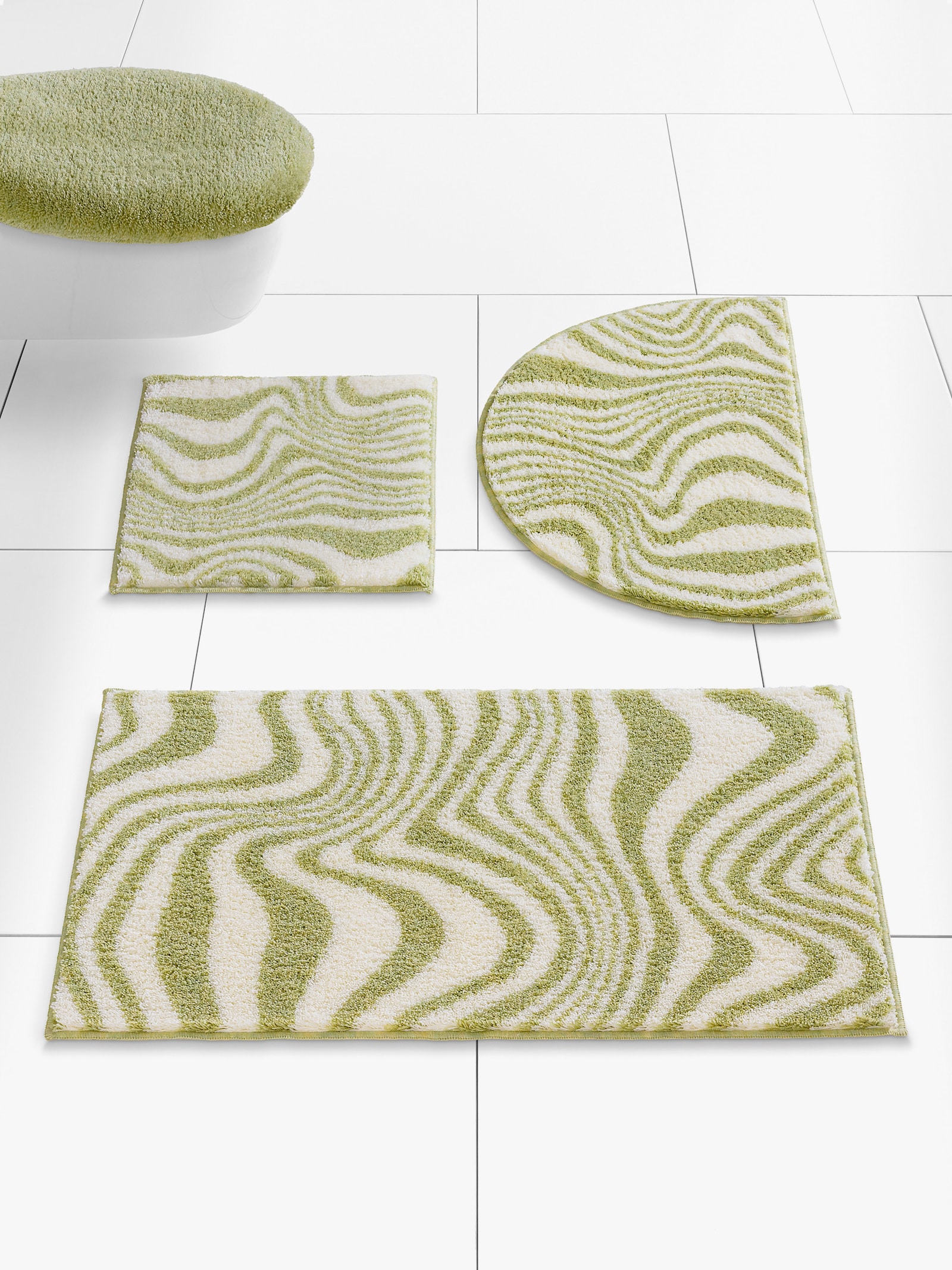Grund Badmat - groen/ecru