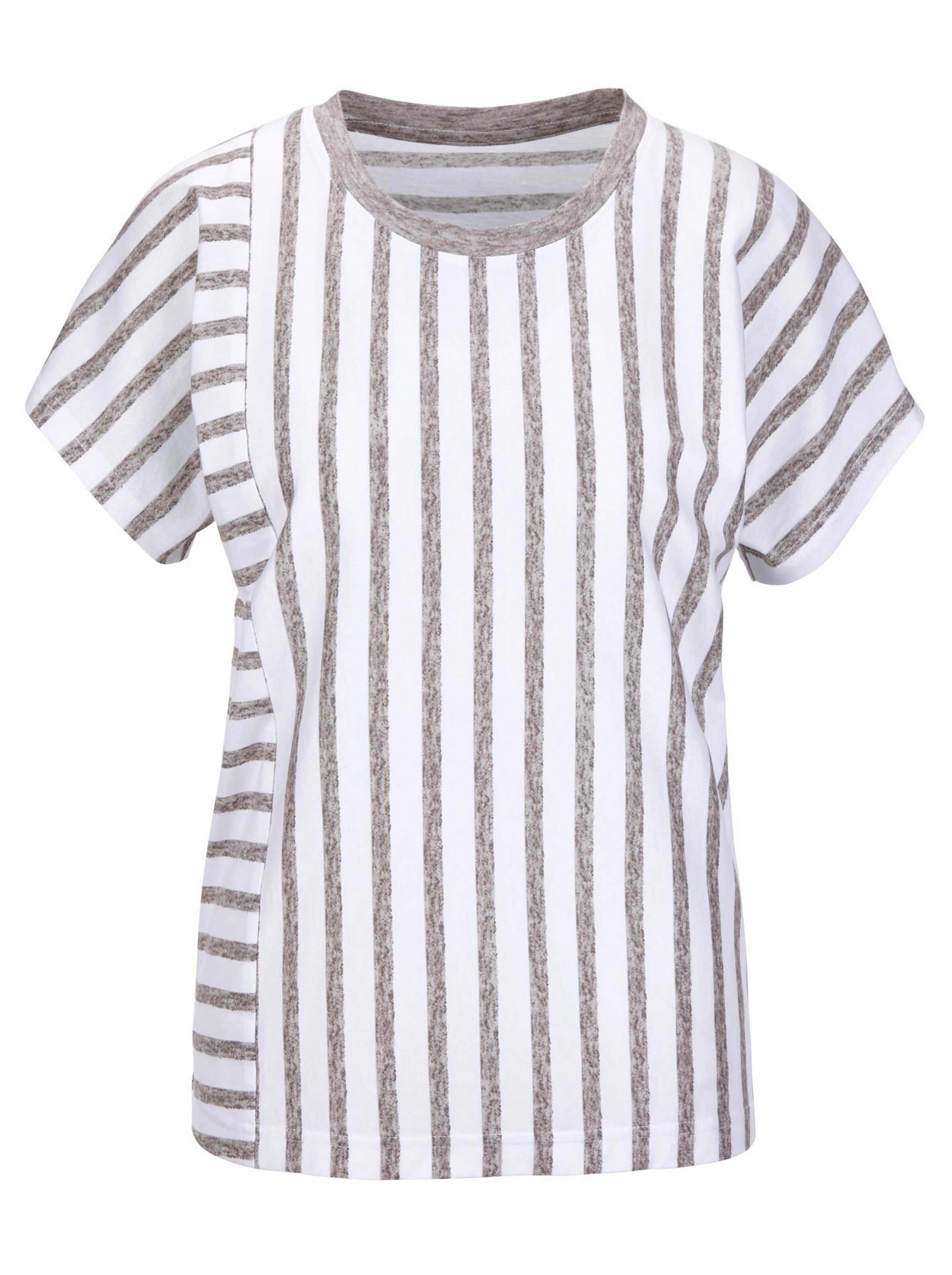 Shirt - taupe-gestreift