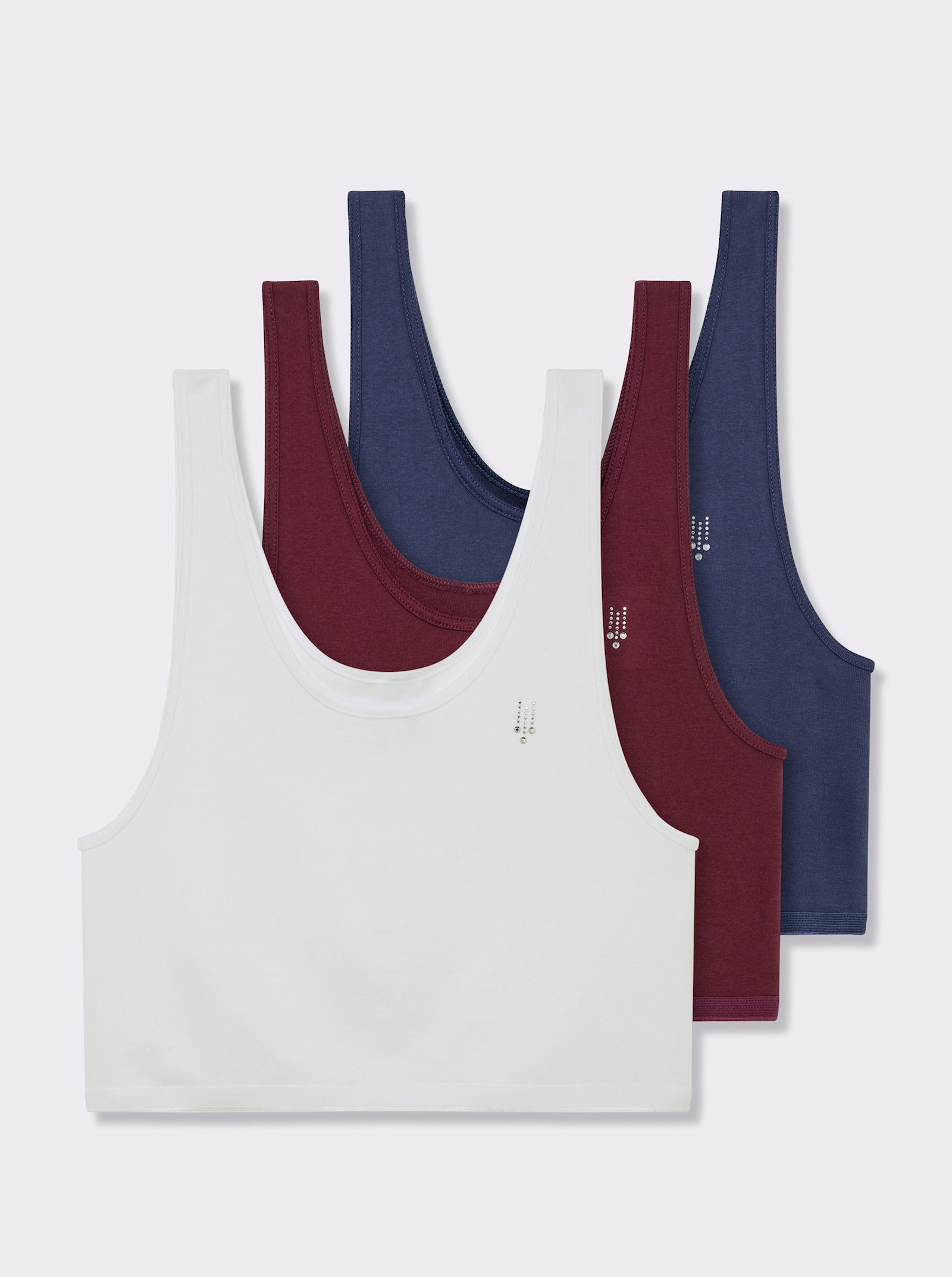 Speidel Bustier ohne Seitennähte - marine + weiß + bordeaux