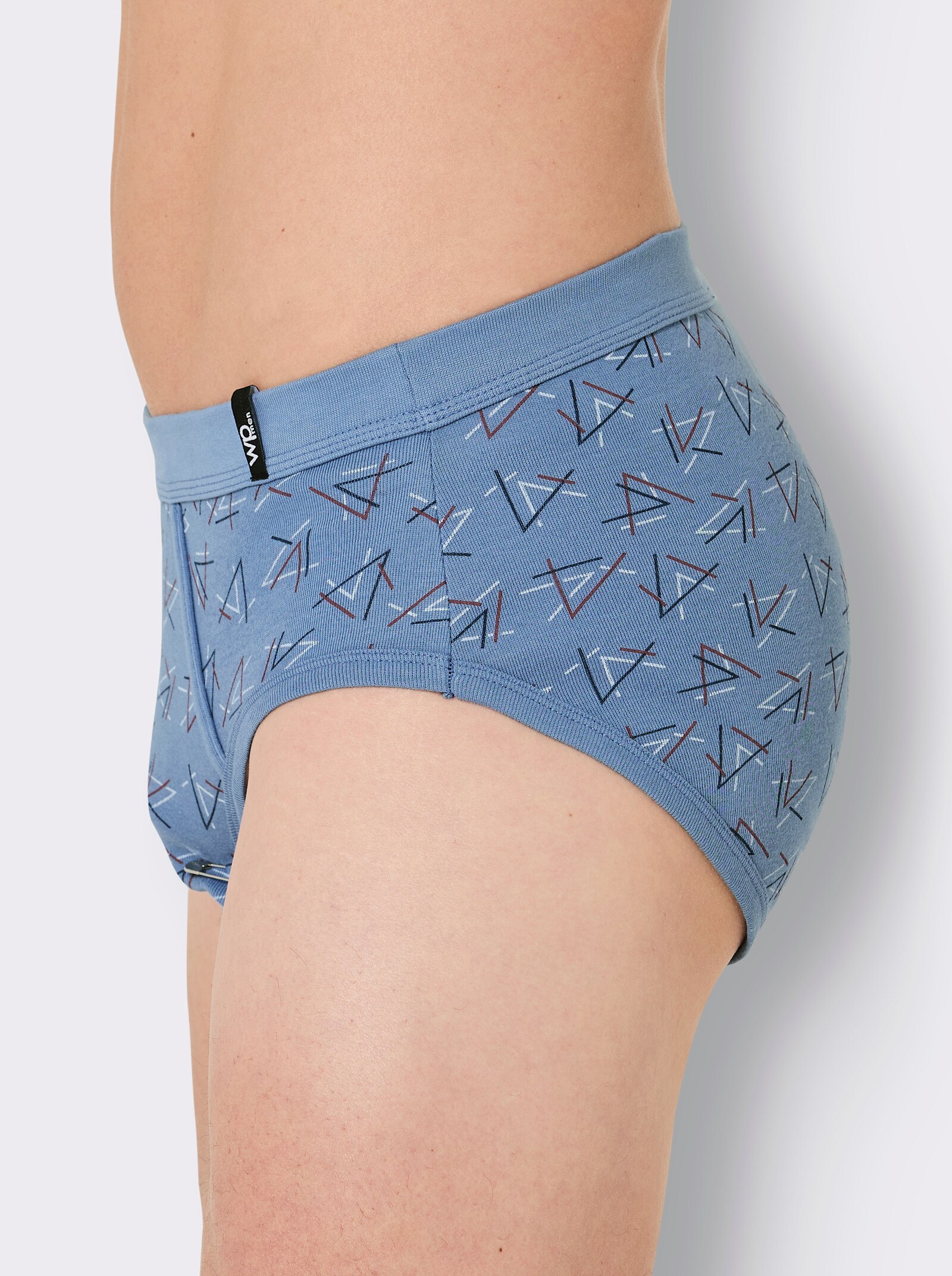 wäschepur men Slip - mittelblau + marine + dunkelrot
