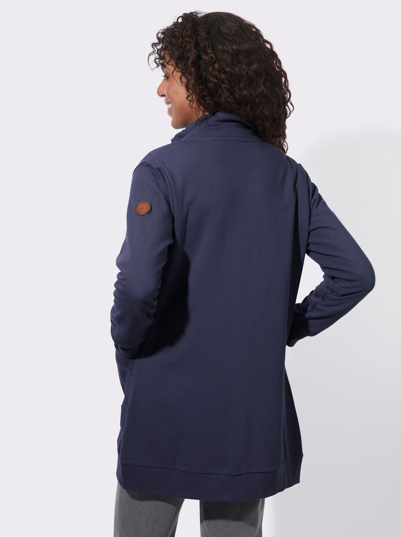  Shirtjacke mit Känguru-Tasche - marine