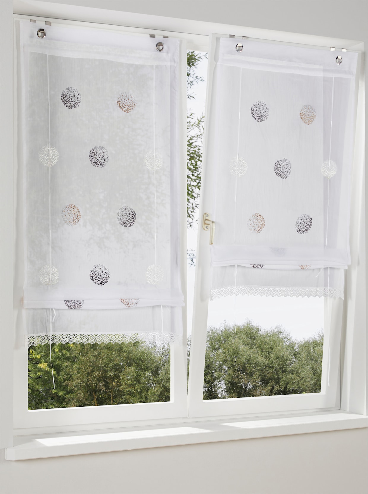 heine home bandjesrolgordijn - wit