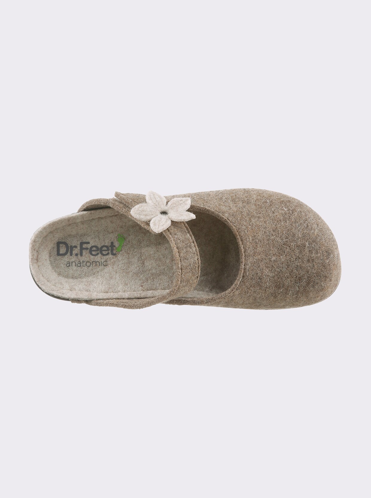 Dr. Feet Pantoffels - beige gemêleerd
